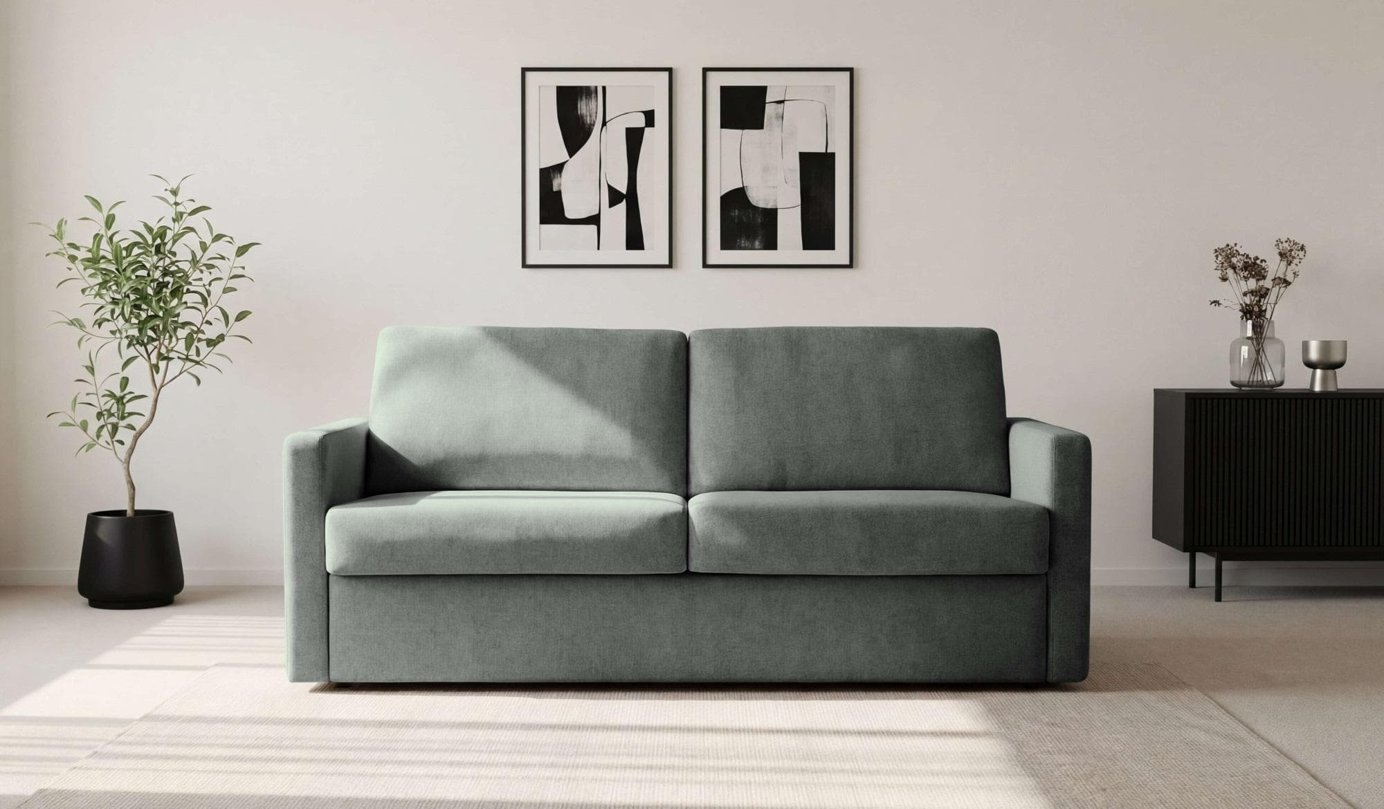 HOME AFFAIRE Schlafsofa GOLDPOINT 182cm Grau 3-Sitzer