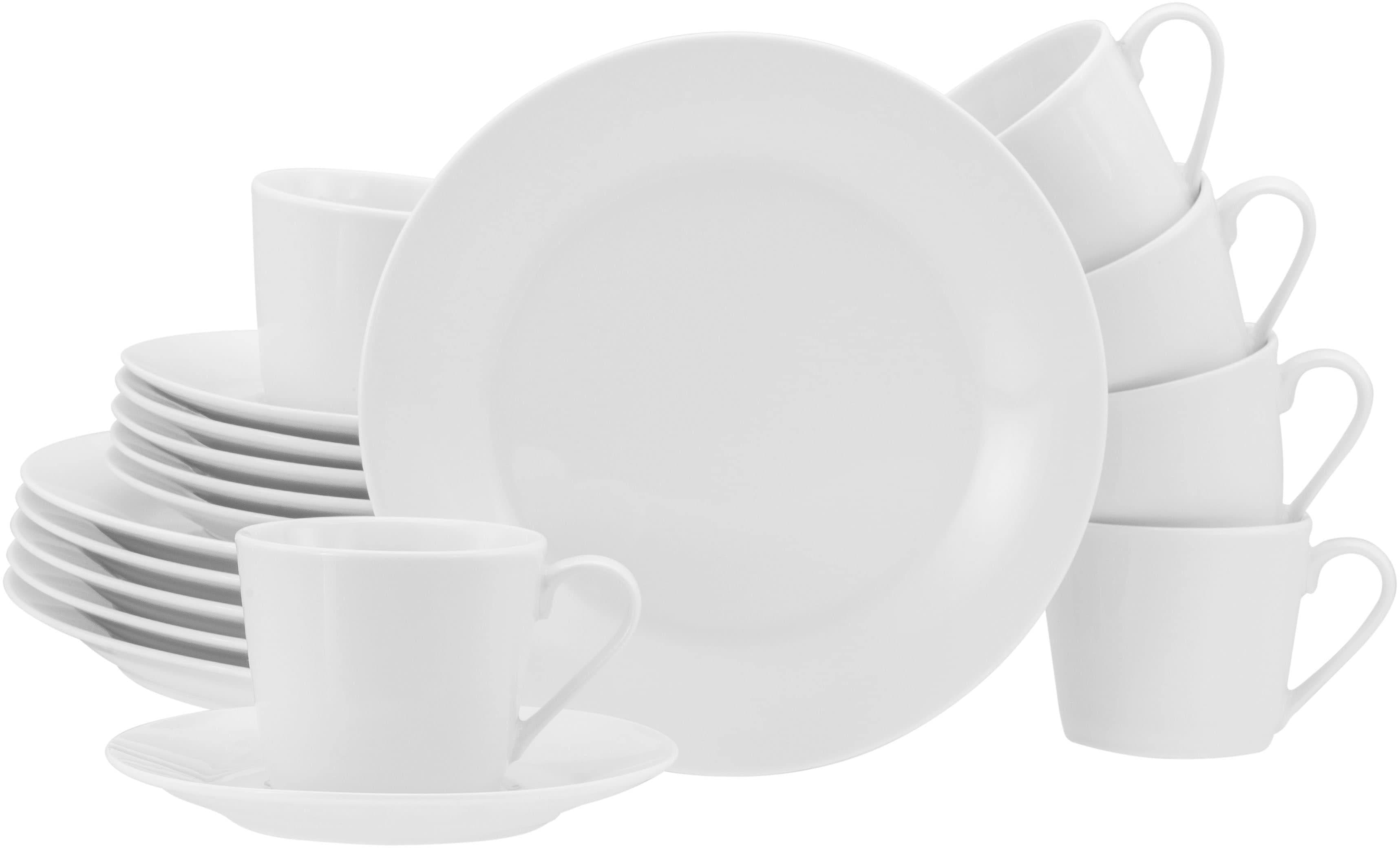 Creatable Kaffeeservice Weiß 18-tlg. Porzellan