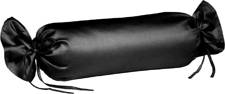 Fleuresse Nackenrollenbezug Colours Schwarz Mako-Satin 100% Baumwolle