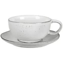 Broste Copenhagen Nordic Sand Tasse mit Untertasse 25 cl Steingut