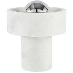 Tom Dixon Tischleuchte Stone Portable Silber Marmor