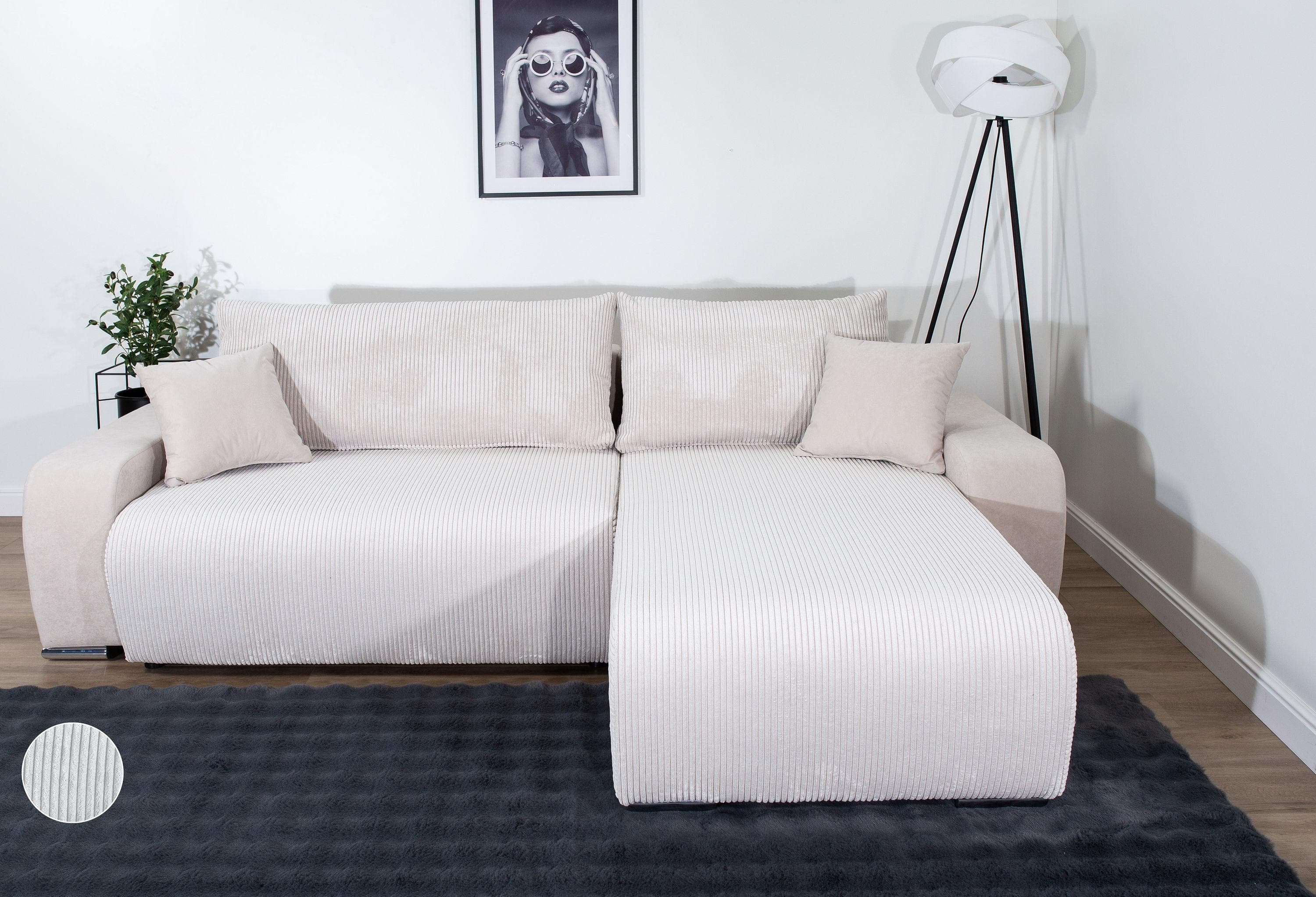 Ecksofa COLLECTION AB Pia L-Form 237 cm Bettfunktion