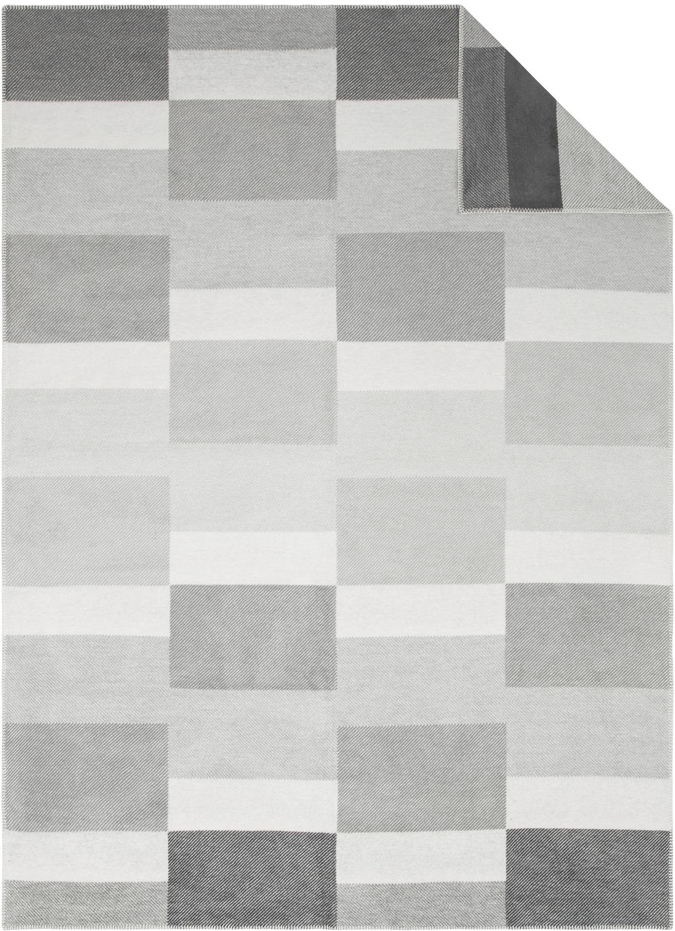 Wohndecke IBENA Madeira Grau 150x200 cm Baumwolle Polyacryl Polyester