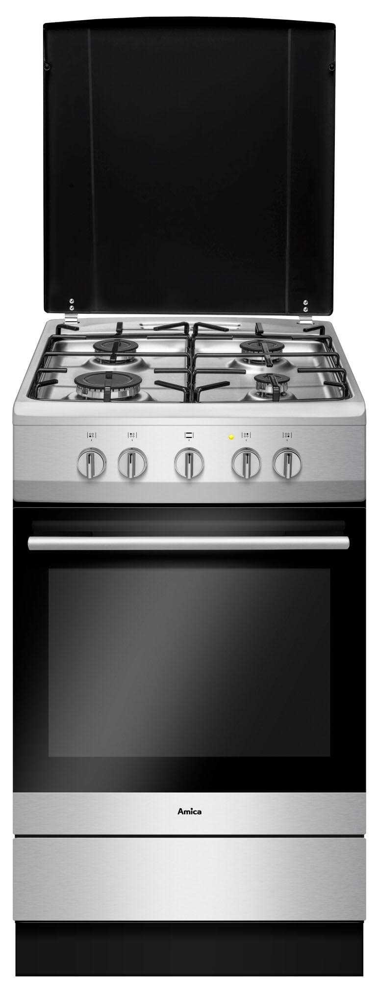 AMICA Gas-Standherd SHGG 11568 E Silber 4-Zonen Herd
