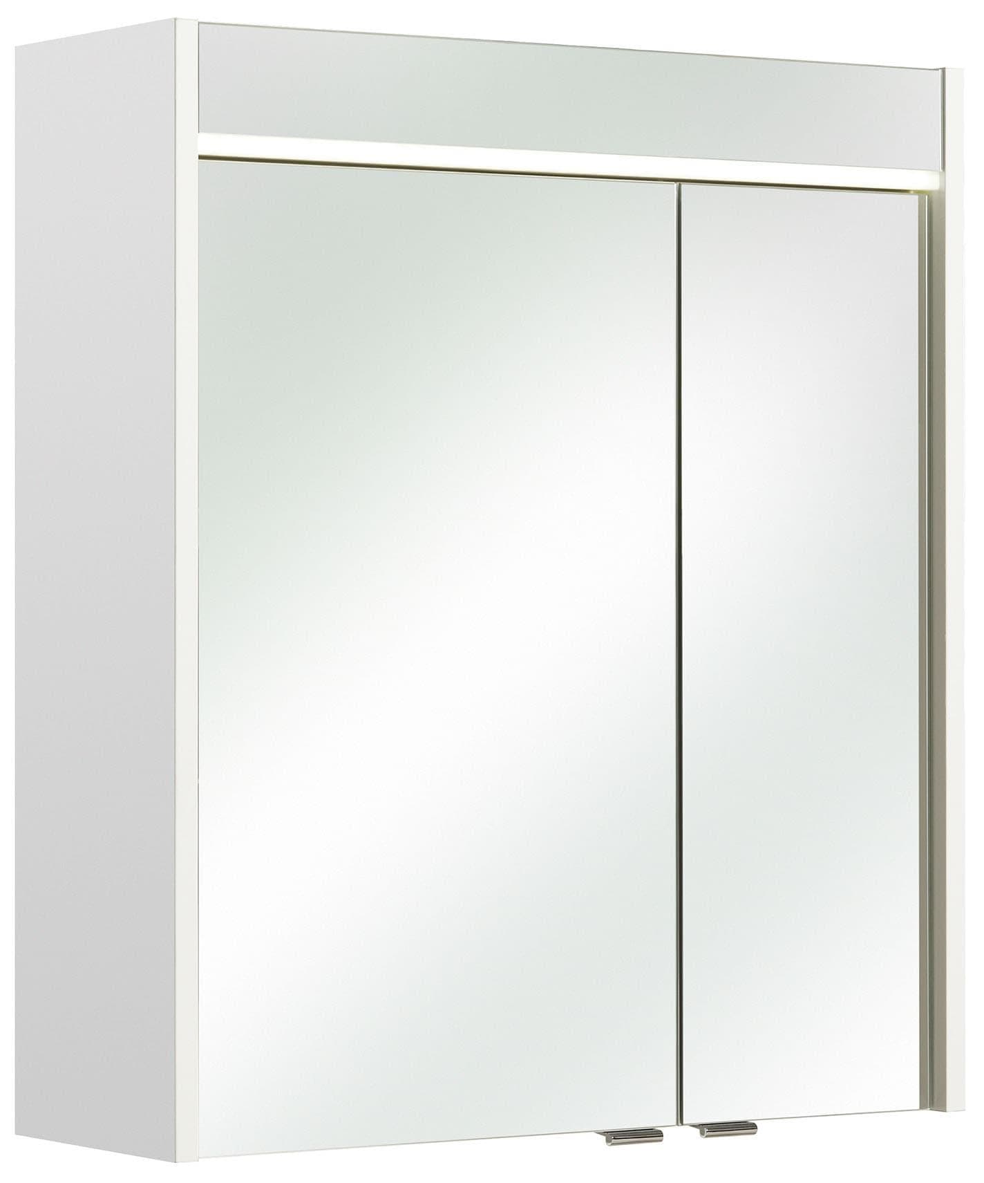 Spiegelschrank SAPHIR mit LED-Beleuchtung Weiß Glanz