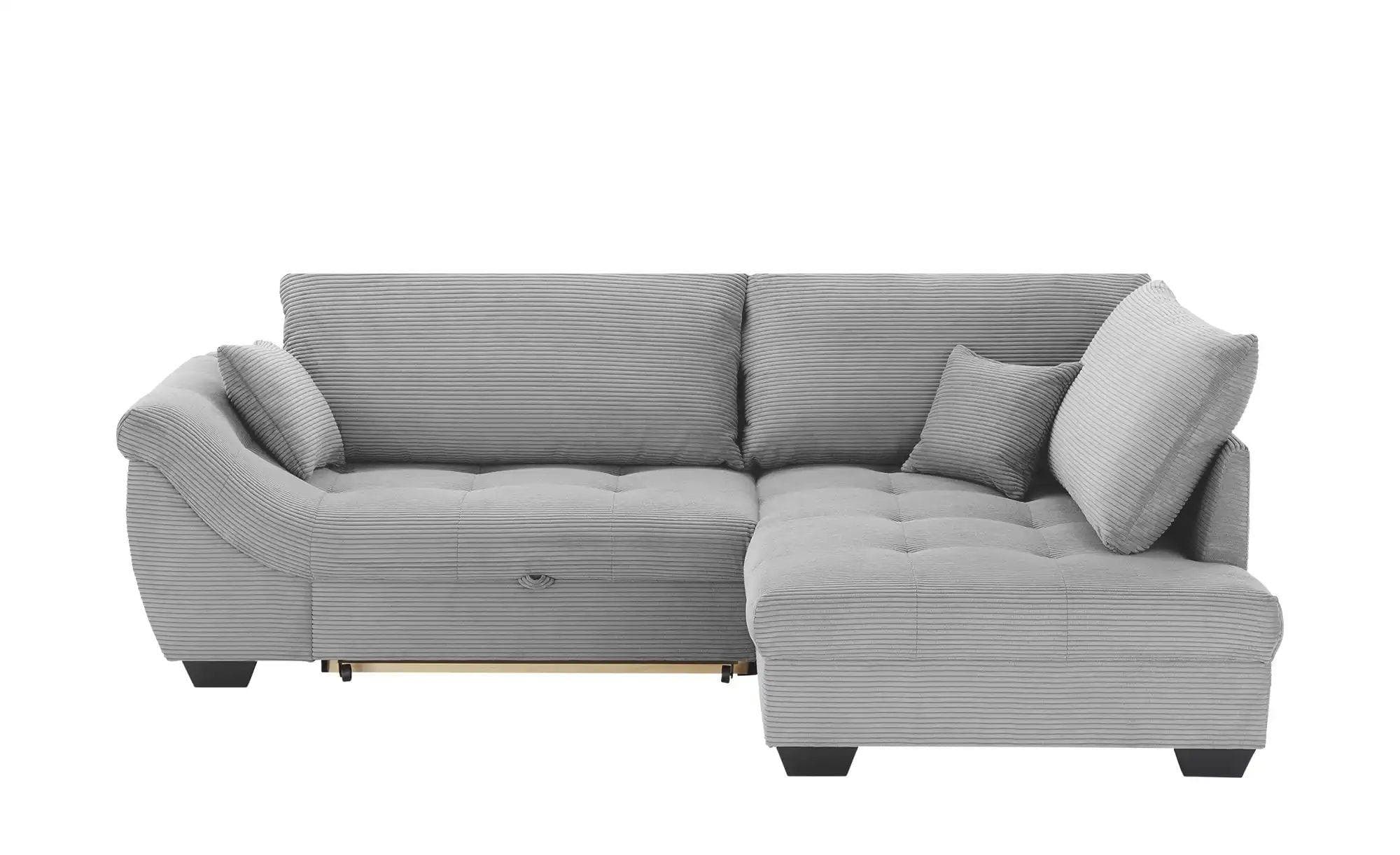 bobb Ecksofa Krissy Grau mit Schlaffunktion
