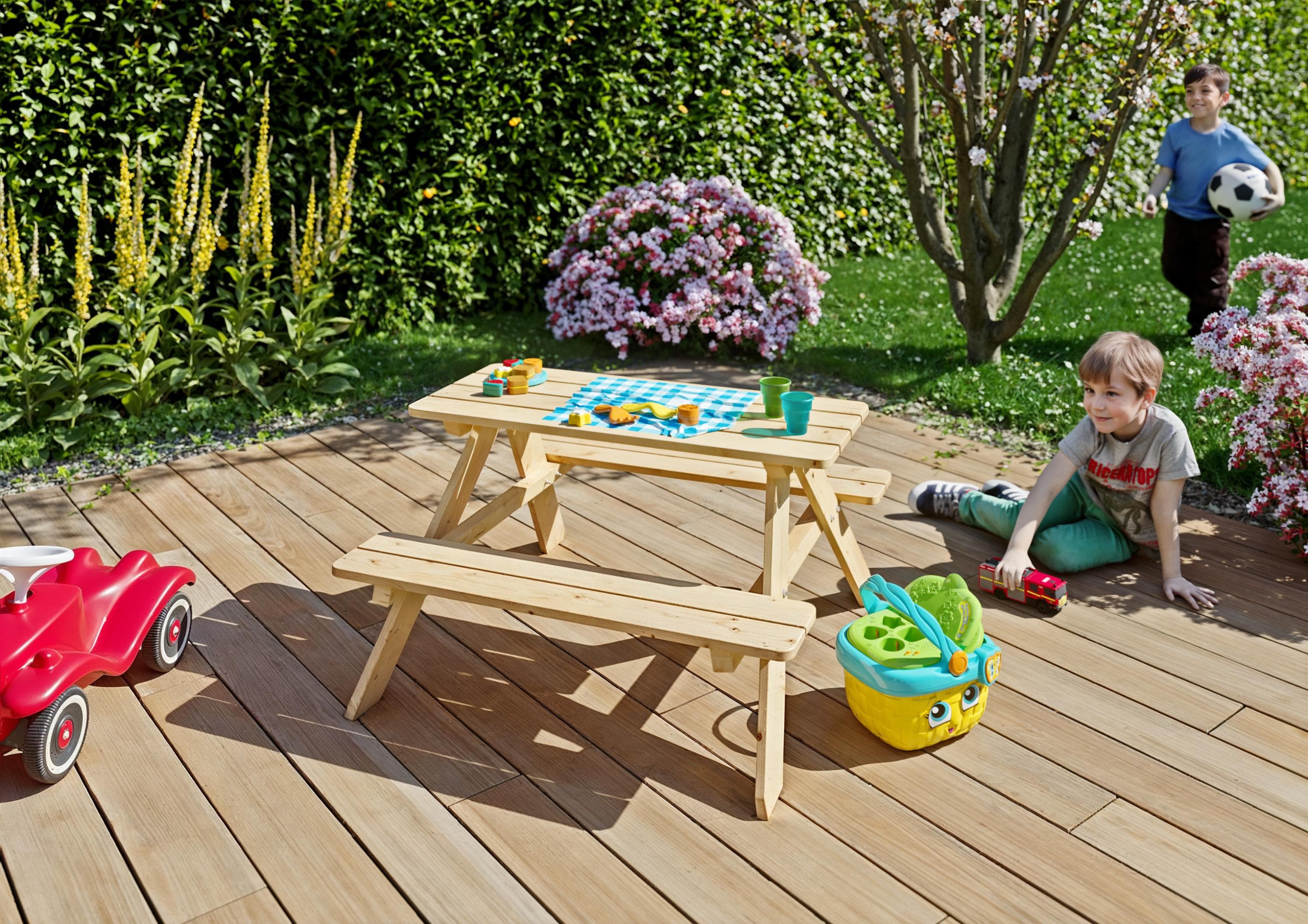Kindertisch KONIFERA Picknicktisch für Kinder aus unbehandeltem Nadelholz