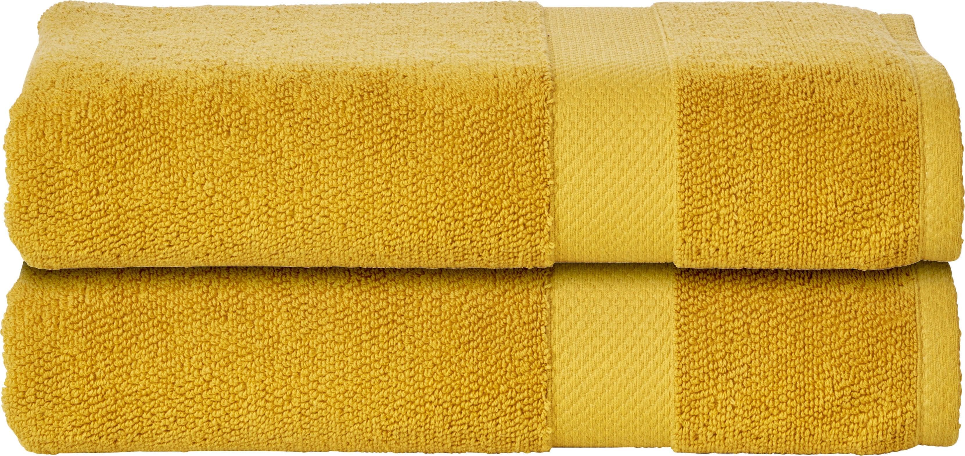 DONE. Deluxe Badetücher Set 2-tlg. Gold 100% Baumwolle
