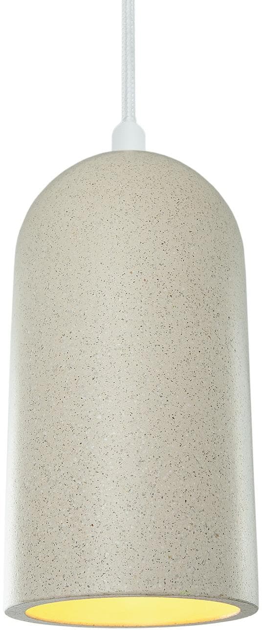 PACO HOME Pendelleuchte Altona Beige Sand Zylinder Beton