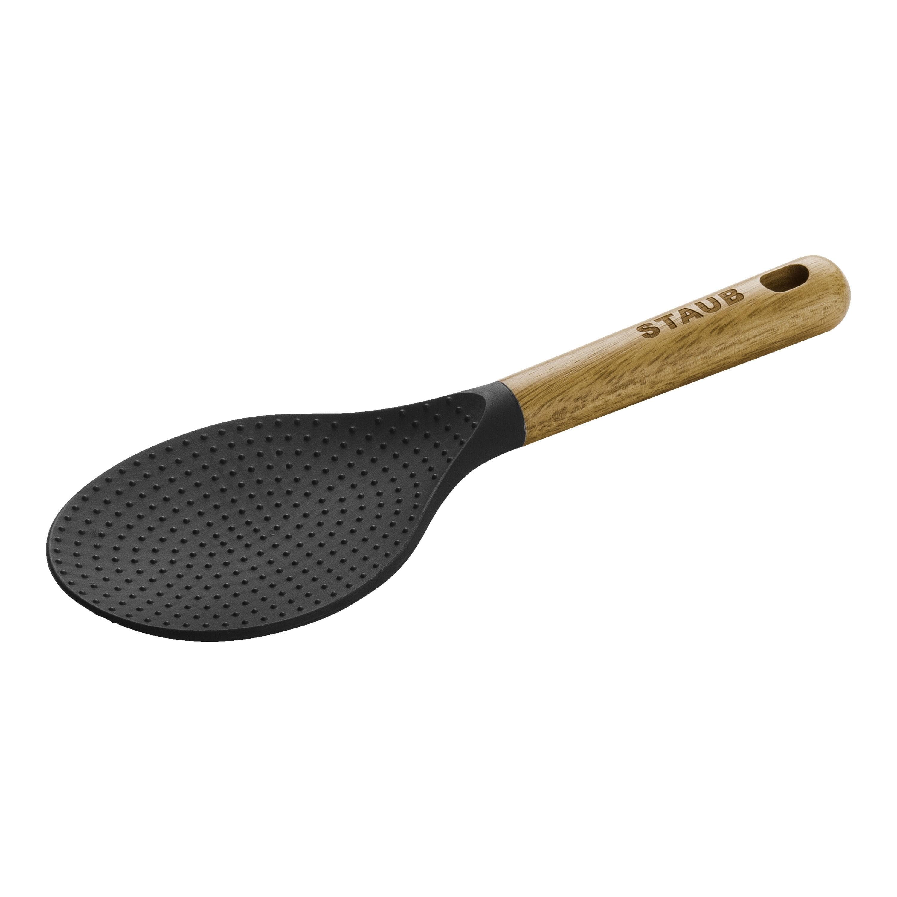 Staub Reislöffel Schwarz Silikon Akazienholz
