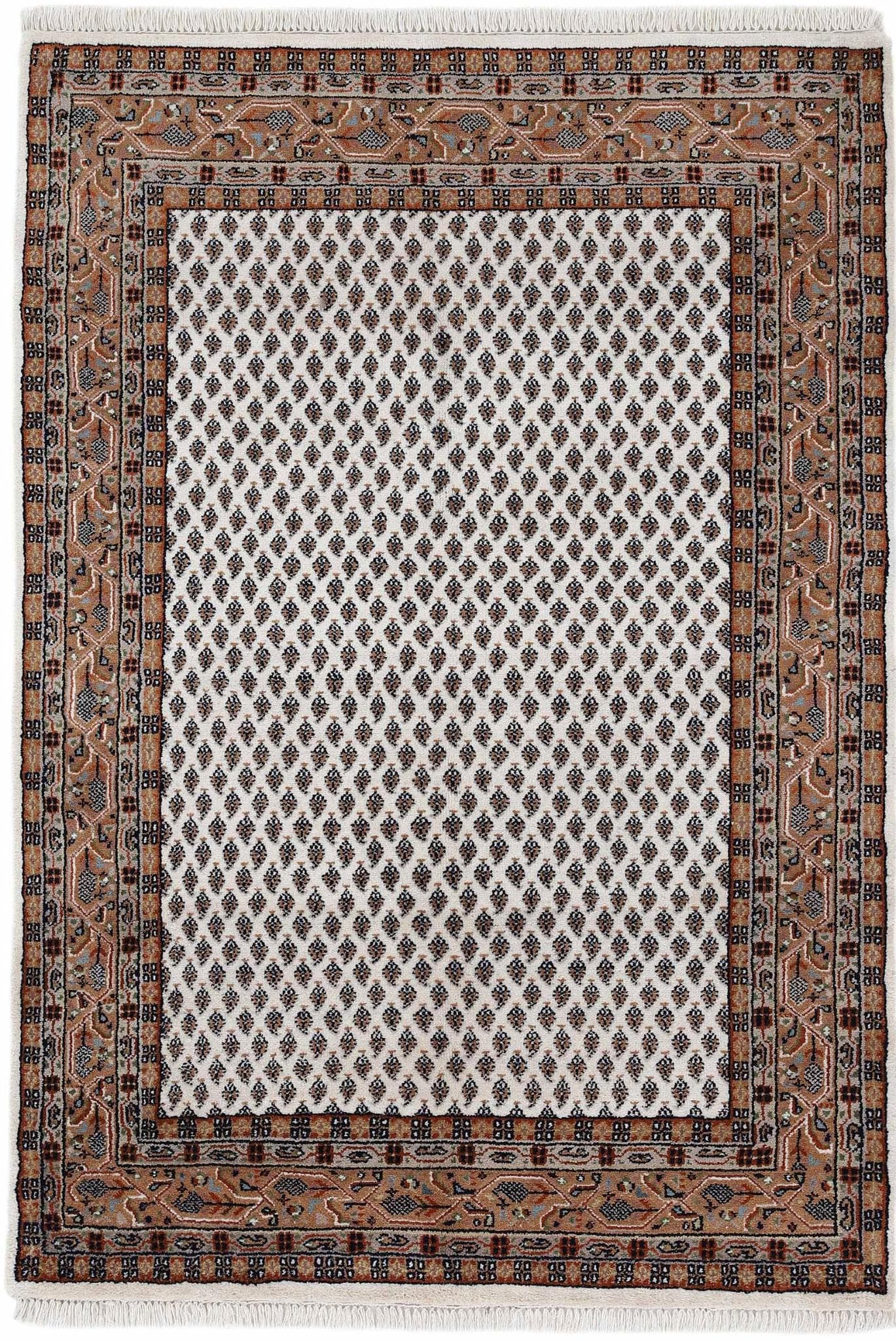 WOVEN ARTS Orientteppich Mir Beige Handgeknüpft 120x180cm