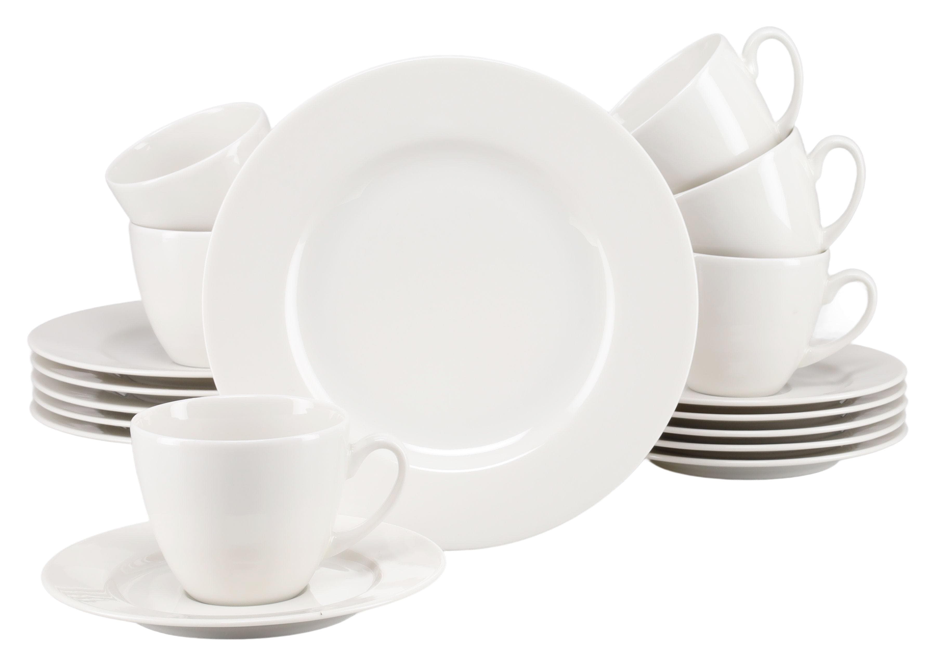 CREATABLE Kaffeeservice Venice 18-tlg. Creme Porzellan