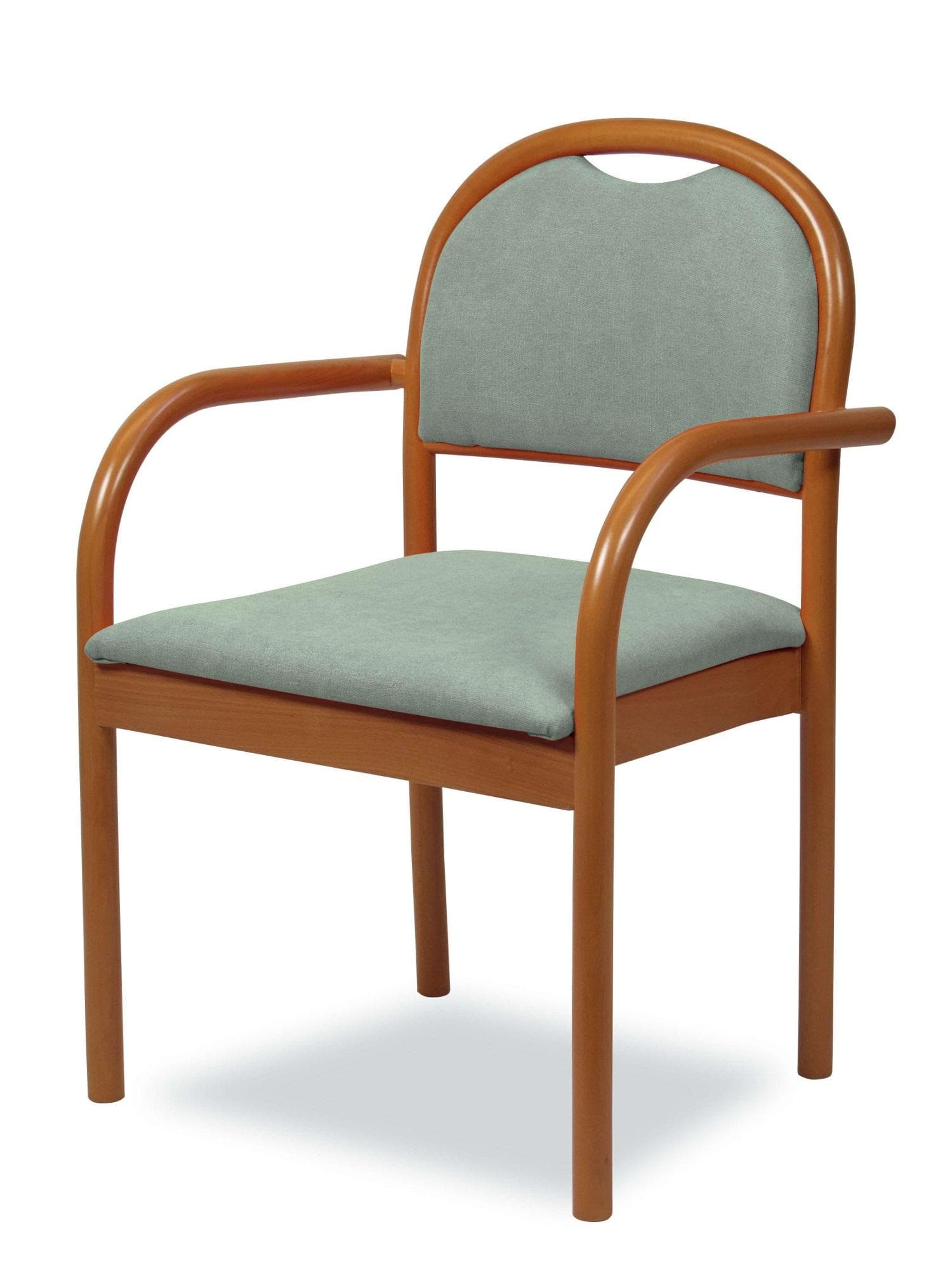 HOME AFFAIRE Roma Armlehnstuhl Stapelbar Massivholz Buche Watergreen