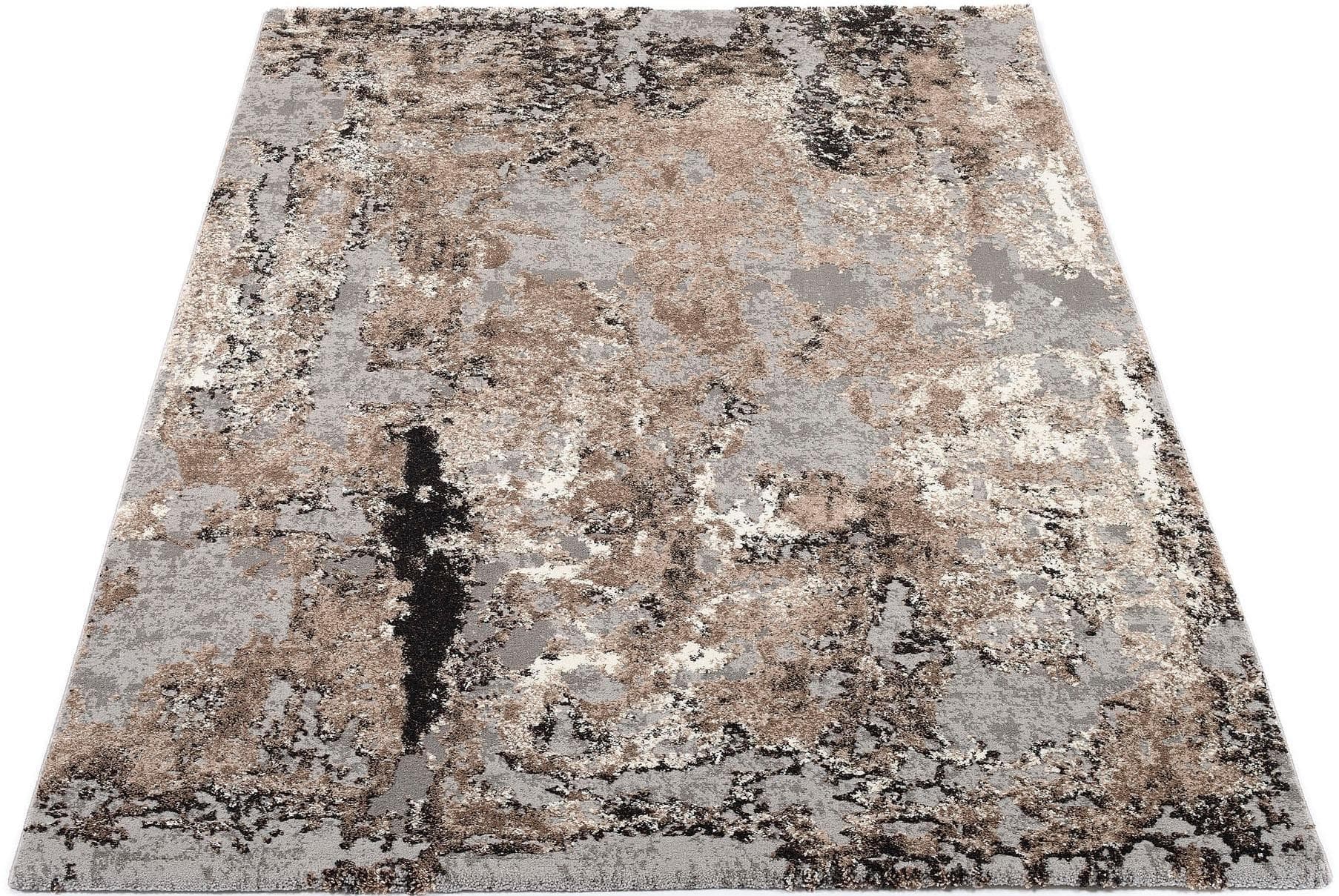 OCI Läufer JUWEL LIRAY Braun Beige Kurzflor 3D Optik