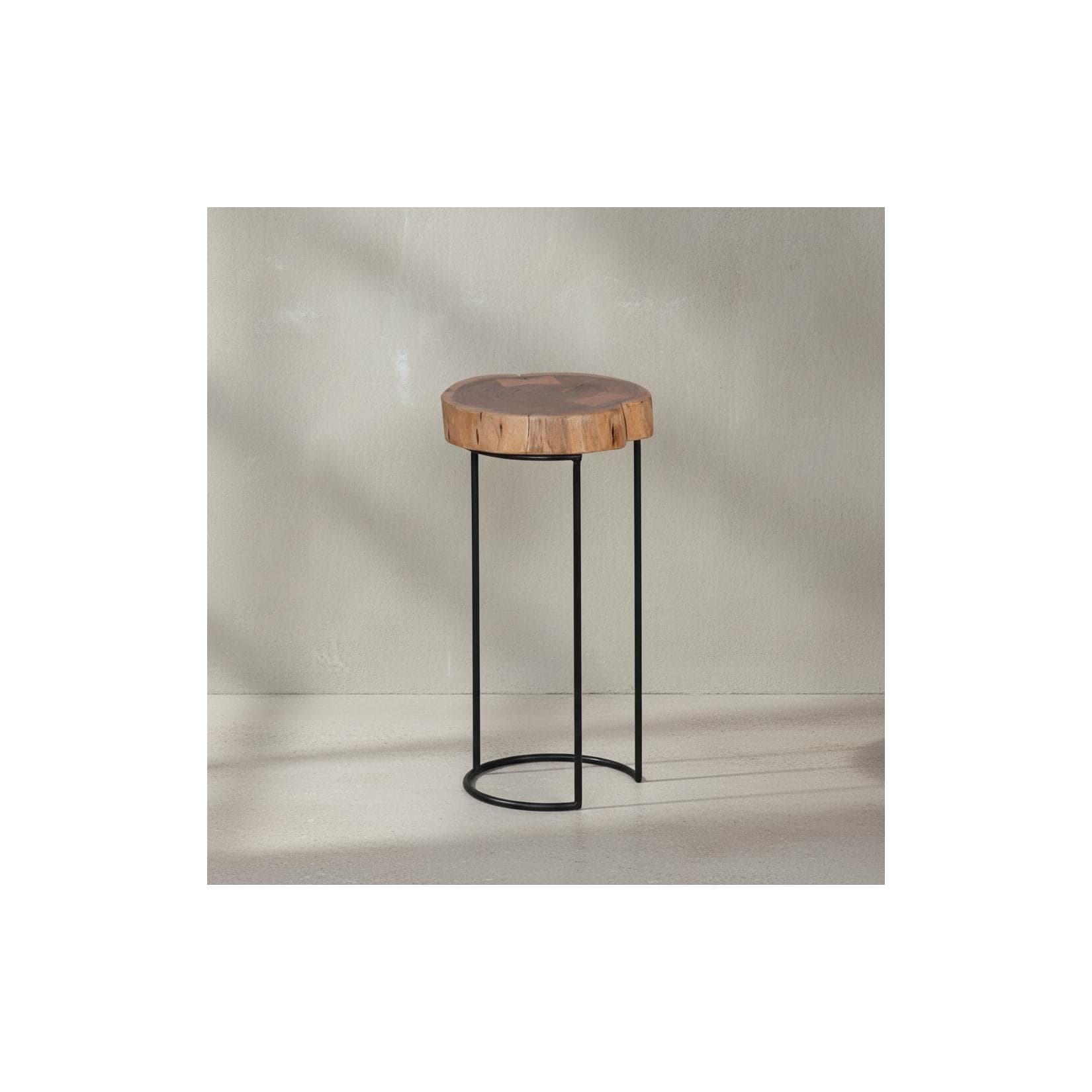 KADIMA DESIGN Beistelltisch INDI Massivholz Akazie Landhausstil