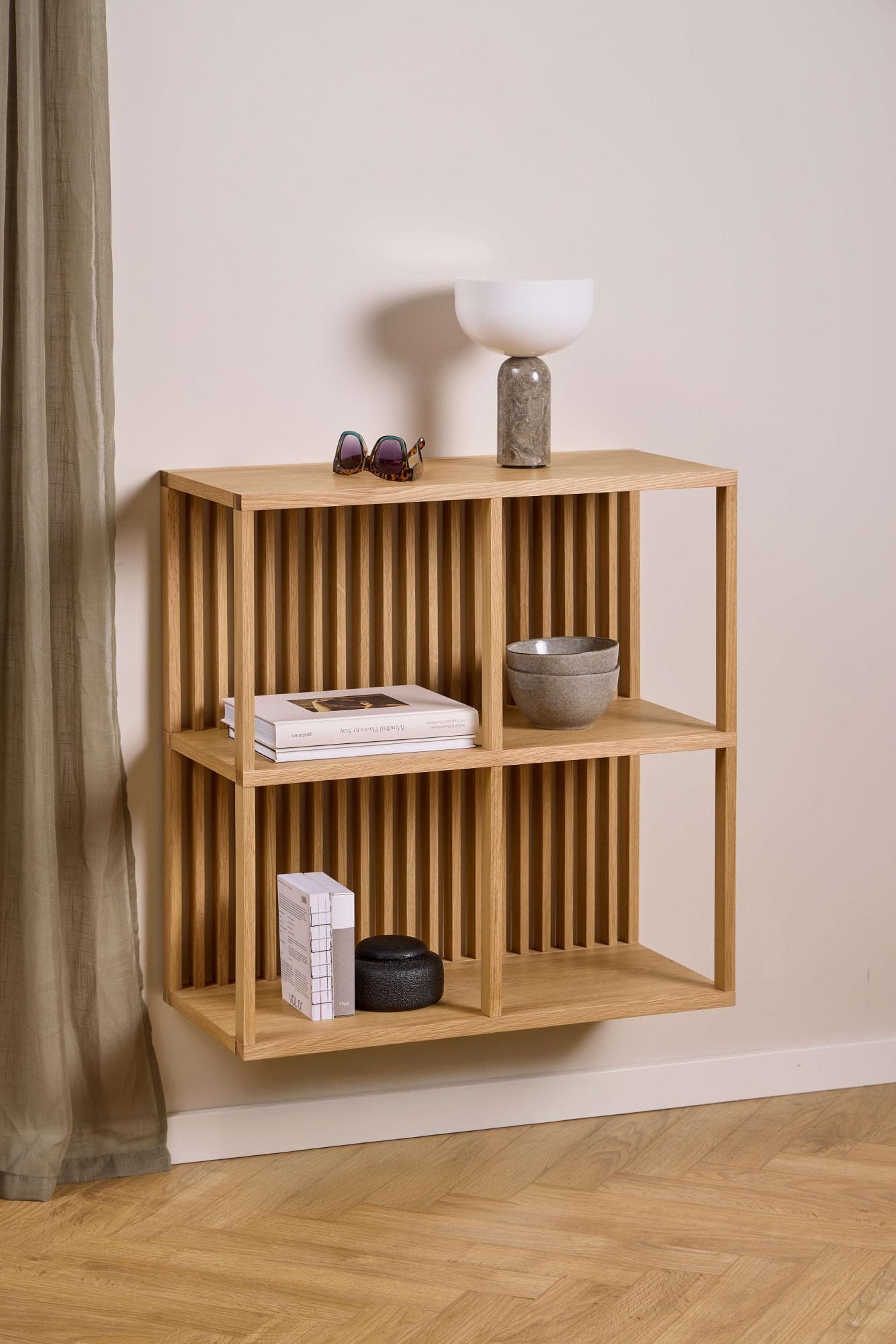 ACTONA GROUP Wandregal Wellington Eiche Furnier MDF