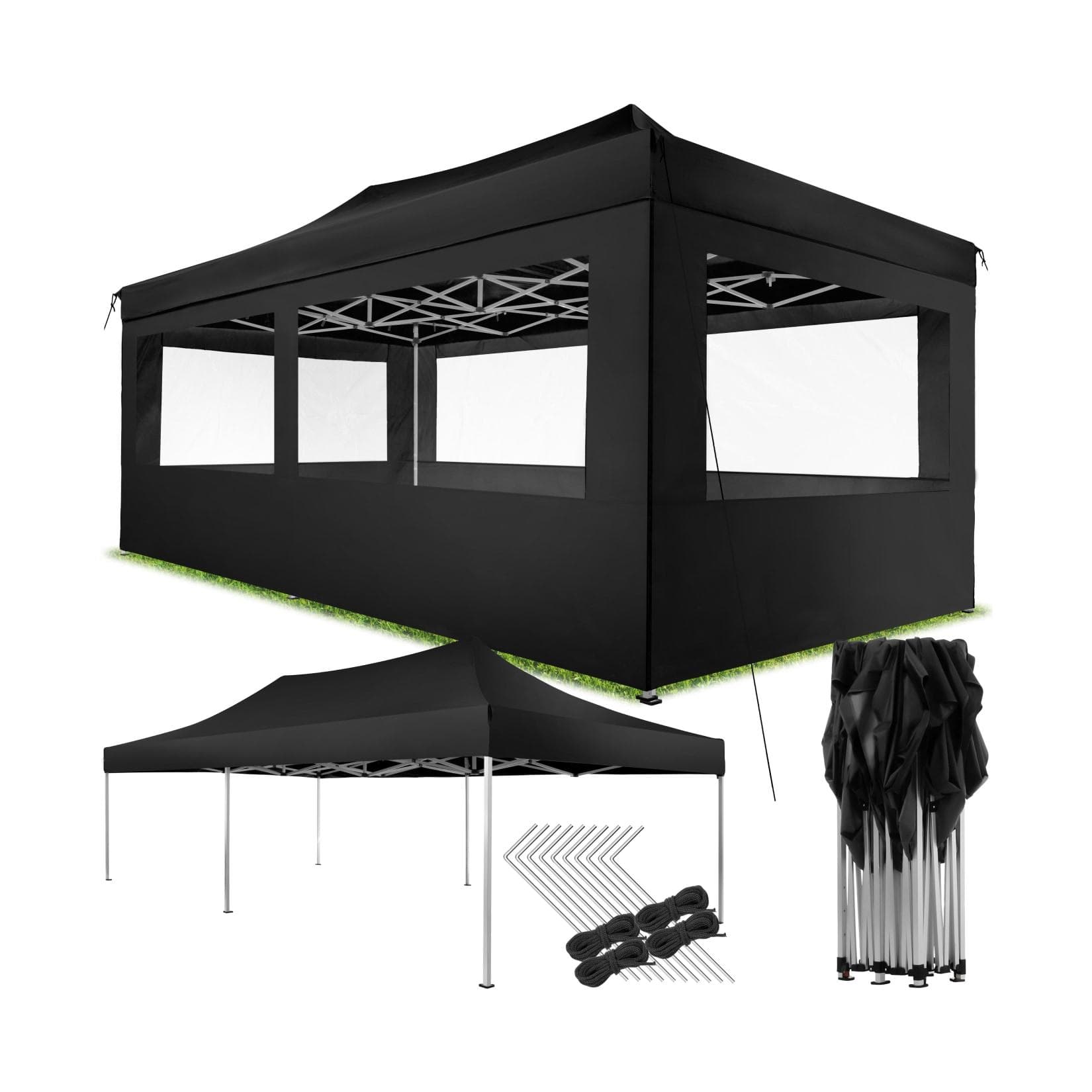TecTake Pavillon mit Aluminiumgestell, wasserdicht, UV-Schutz, Komplett-Set
