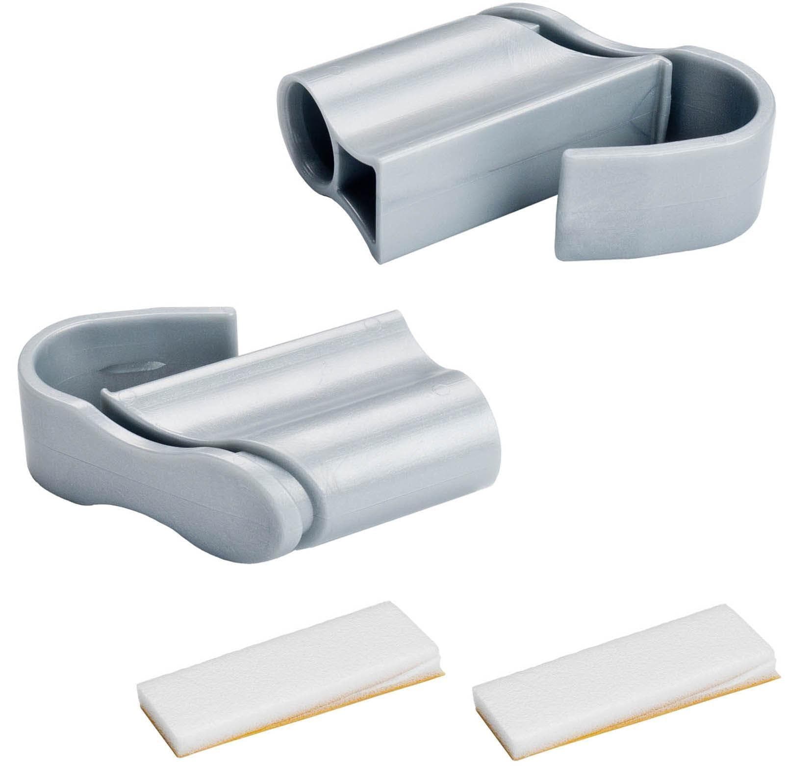 LIEDECO Klemmträger für Caféhausstangen Ø 12 mm, silber/matt, Kunststoff