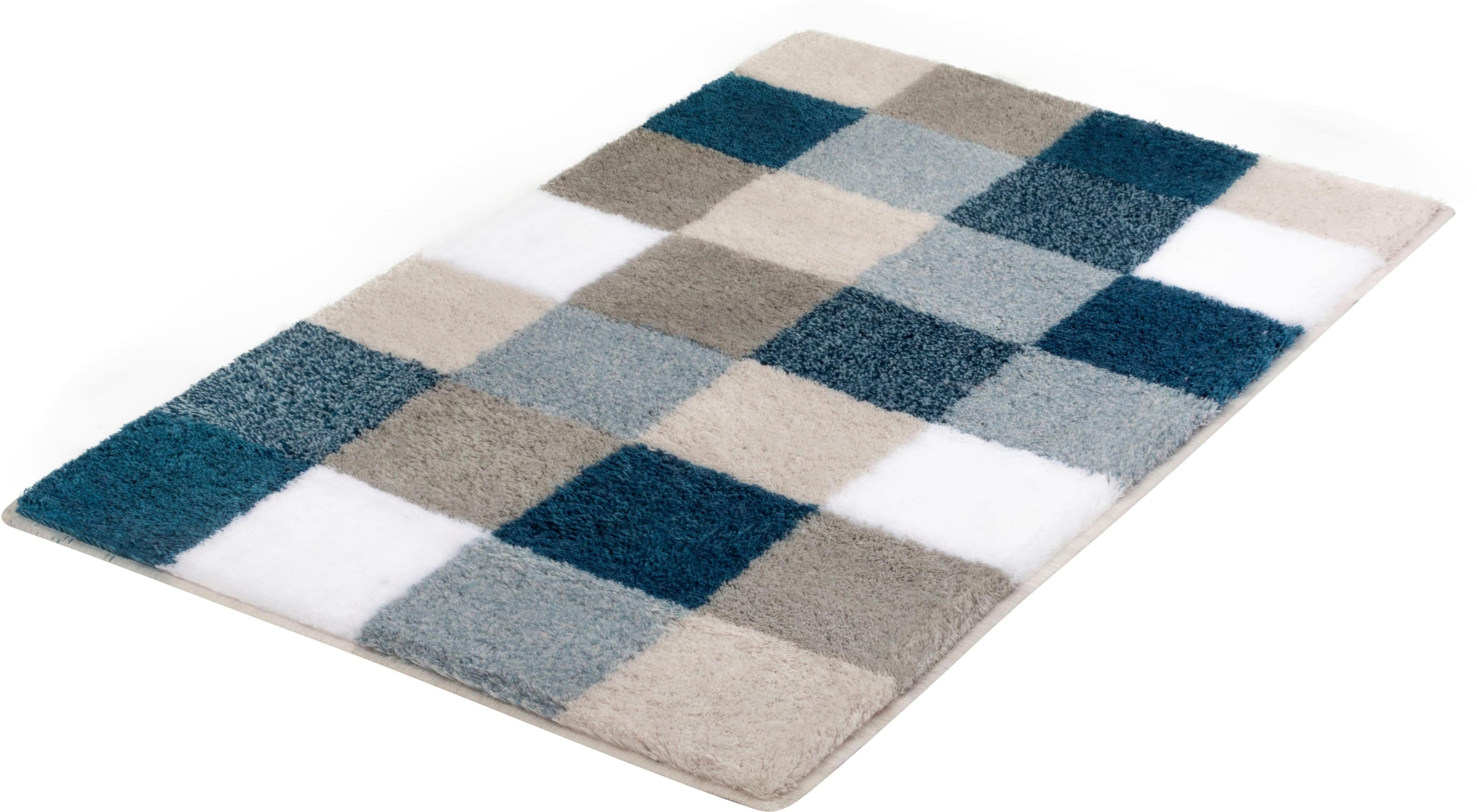 Badematte Kleine Wolke Caro Blau Karo-Muster