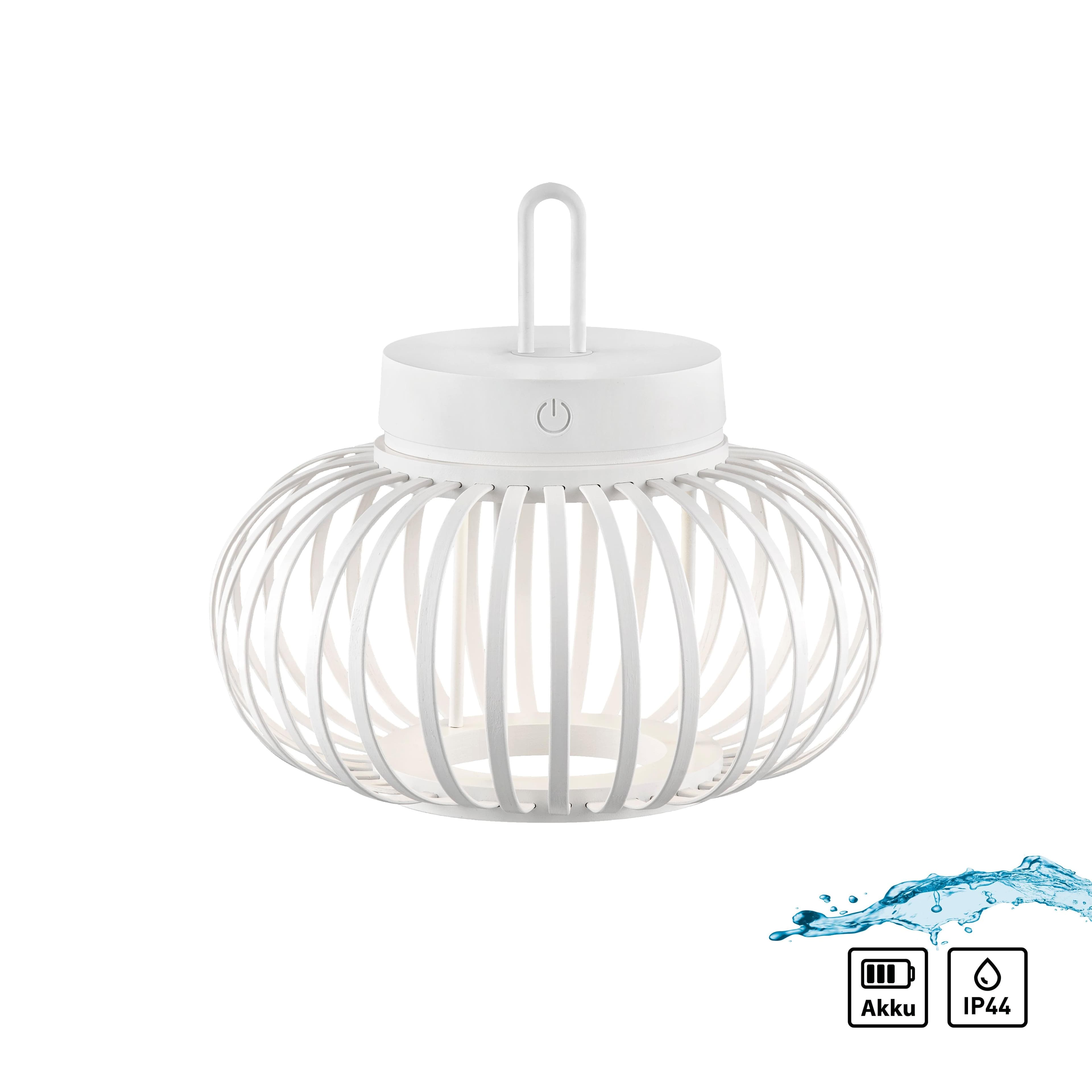 JUST LIGHT Pendelleuchte AKUBA weiß Bambus LED Akku