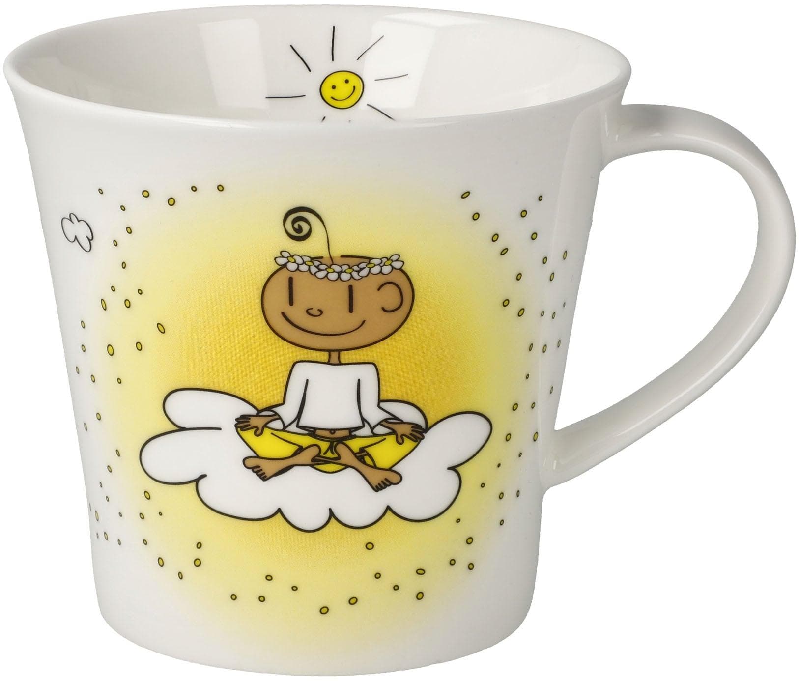 Tasse GOEBEL "Coffee-/Tea Mug Der kleine Yogi- Dein Lächeln" Bunt Porzellan
