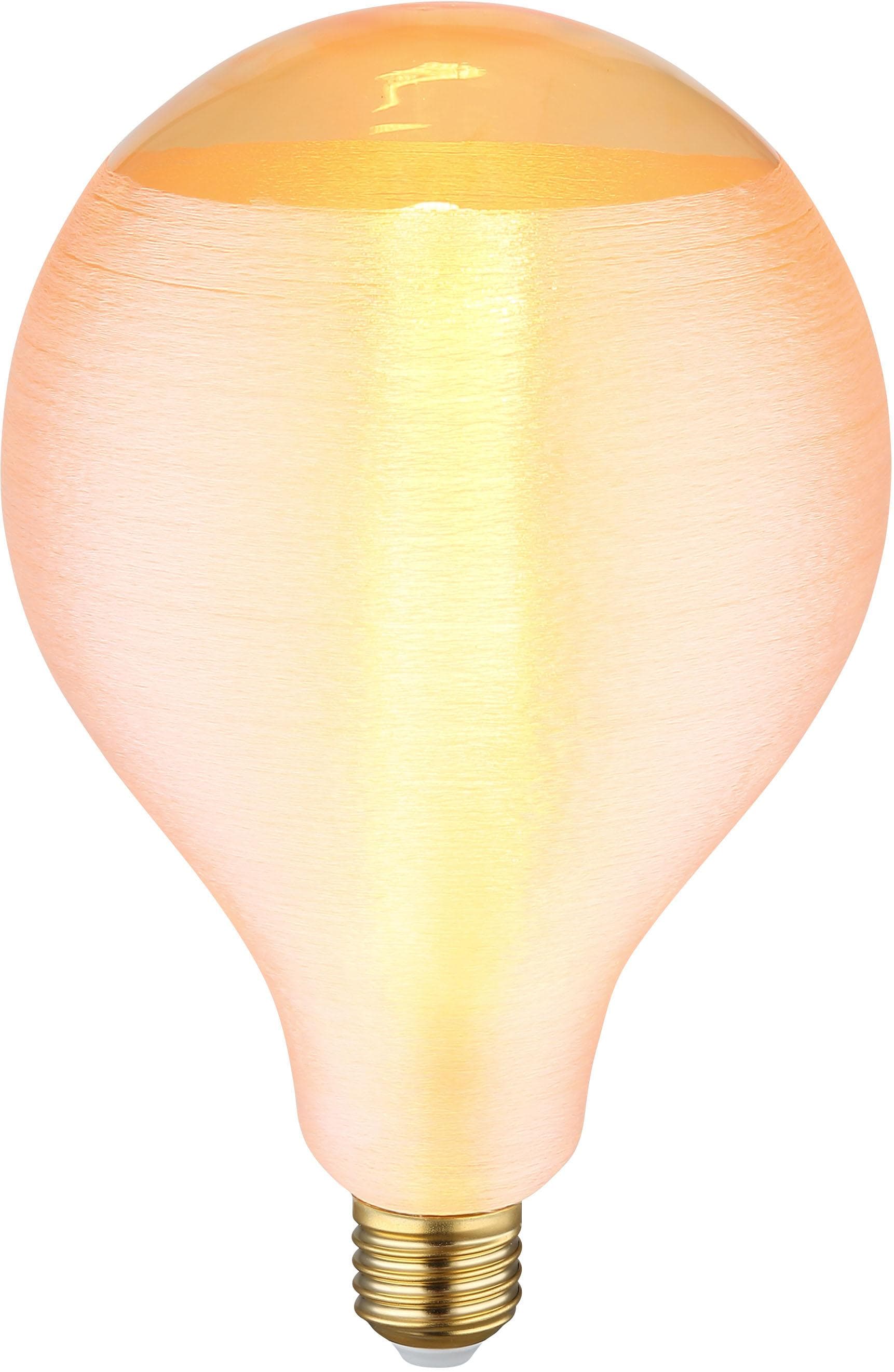 GLOBO LIGHTING LED-Leuchtmittel E27 Amber Glas Messing