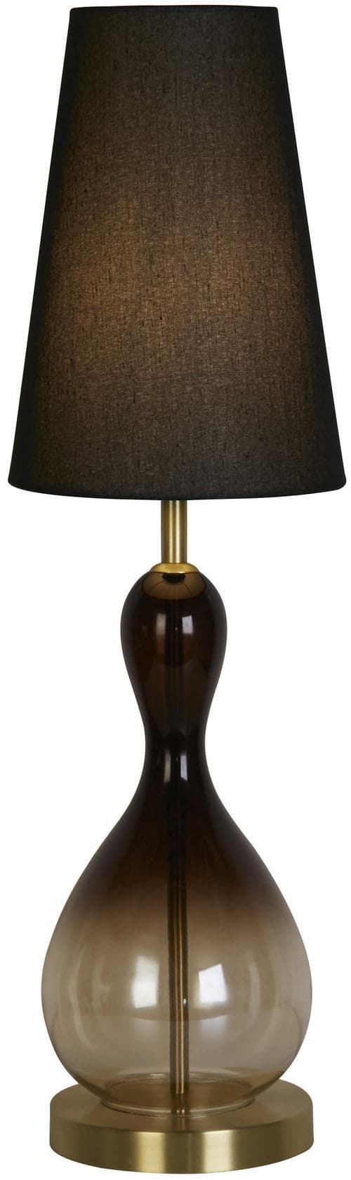 Searchlight Tischlampe Marakesh Schwarz/Rauchgrau Textil/Glas