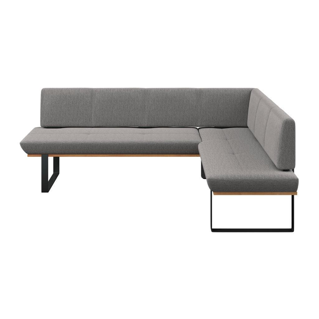 Livetastic Eckbank Grau Eiche Vollmassiv L-Form Esszimmer