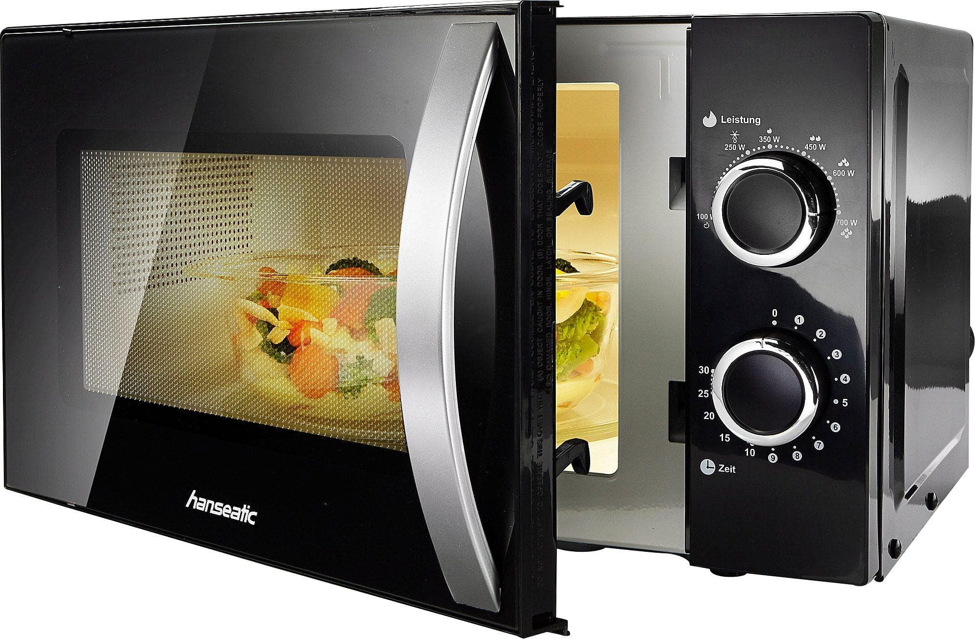 HANSEATIC Mikrowelle 20L 700W schwarz freistehend