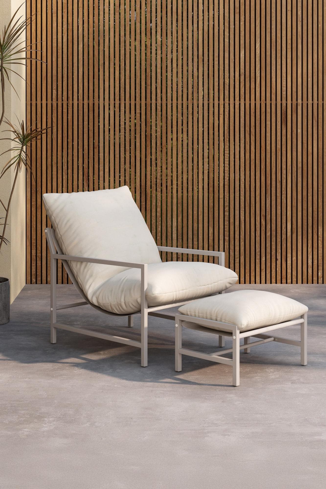 VENTURE HOME Gartenlounge-Sessel Corso Beige Outdoor-Stuhl