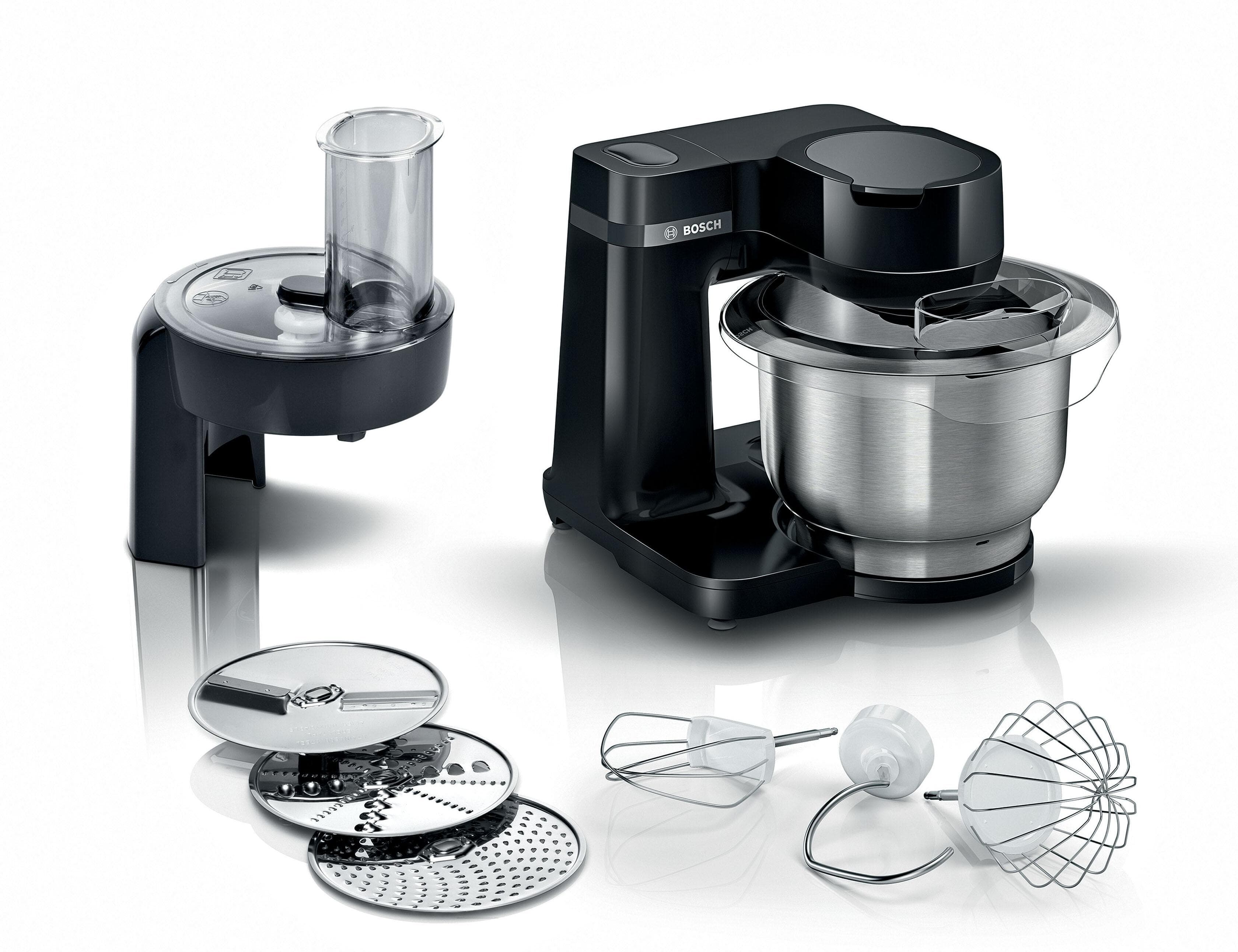 Bosch Küchenmaschine MUMS2EB01 MUM Serie 2 Schwarz Durchlaufschnitzler