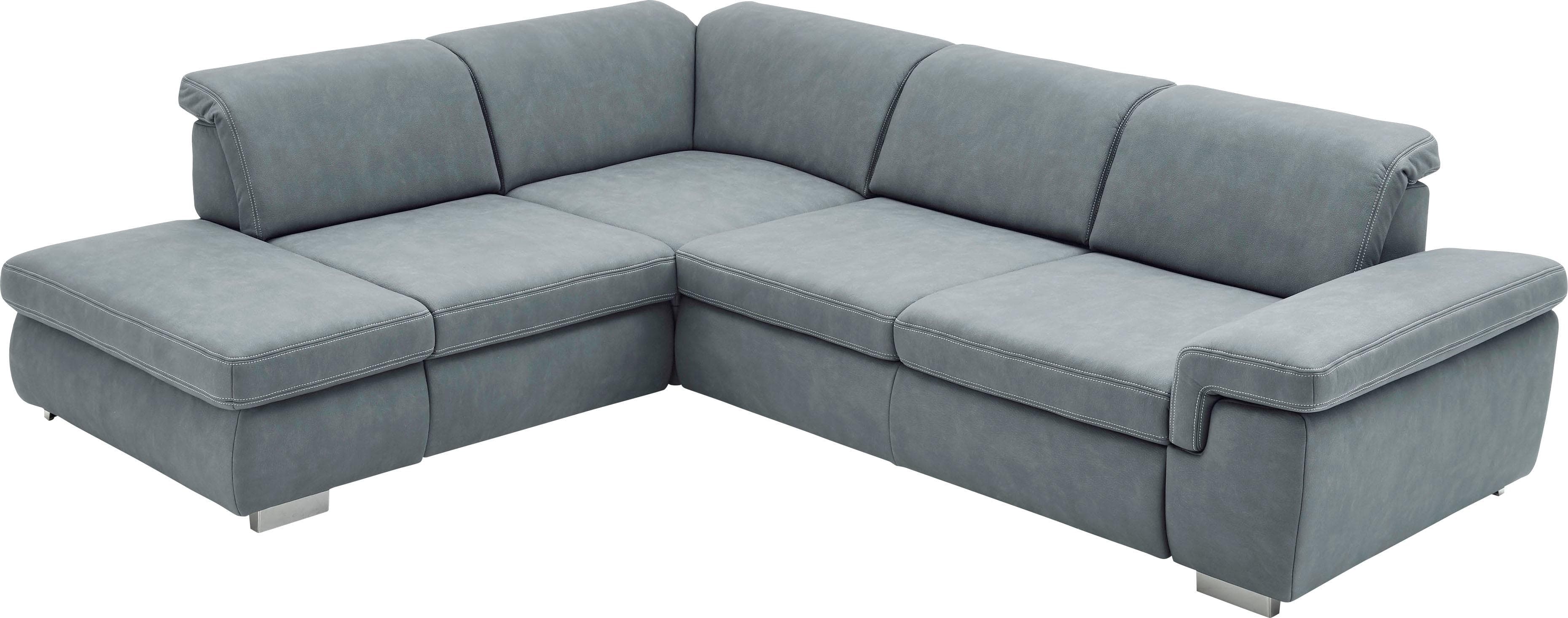 Ecksofa DIE PLANBAR Grau Boxspring Bettfunktion