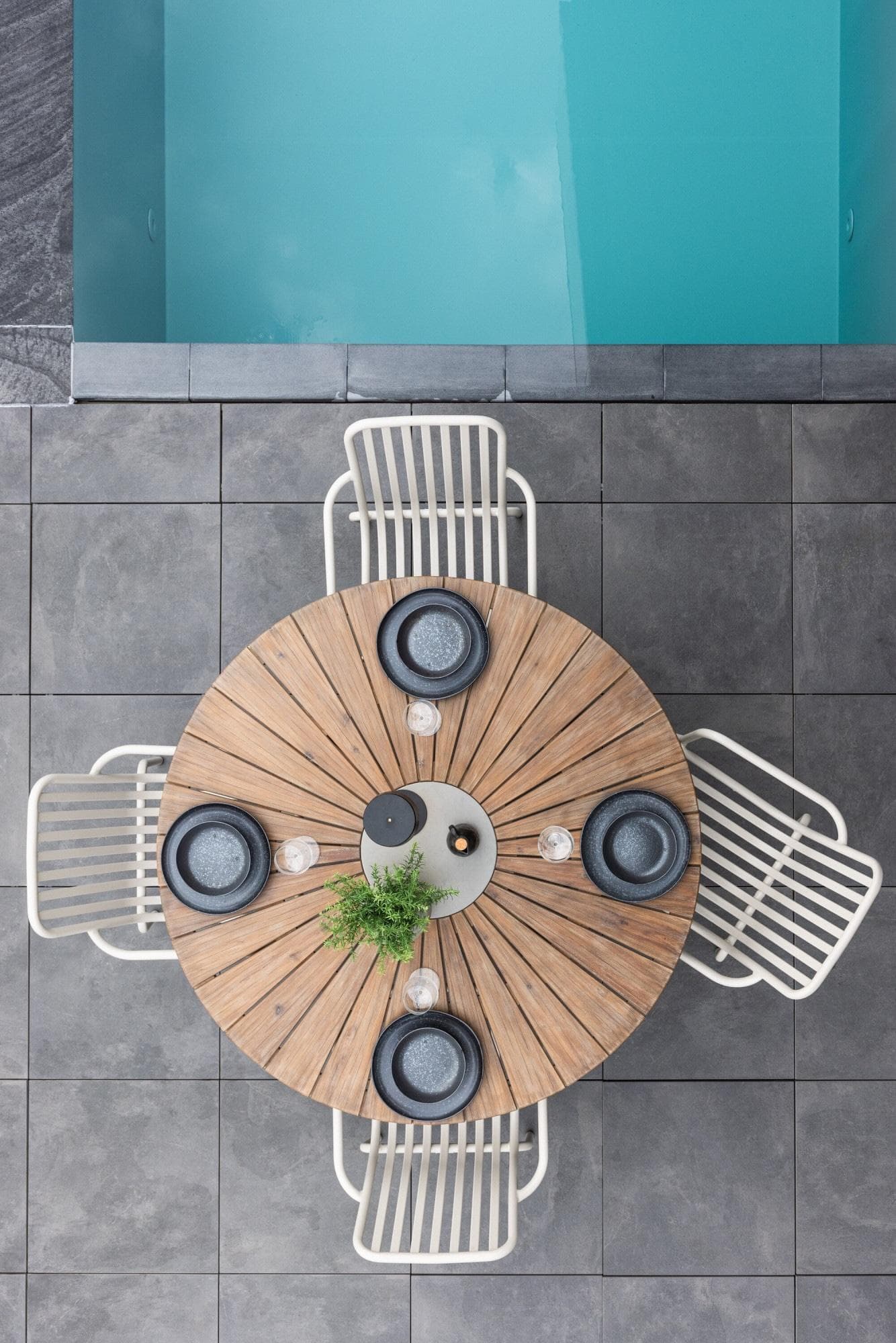 Venture Home Gartentisch Rosario rund Akazie massiv