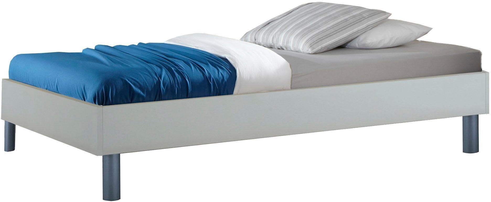 WIMEX Bett Easy Weiß Alufarben Ohne Kopfteil