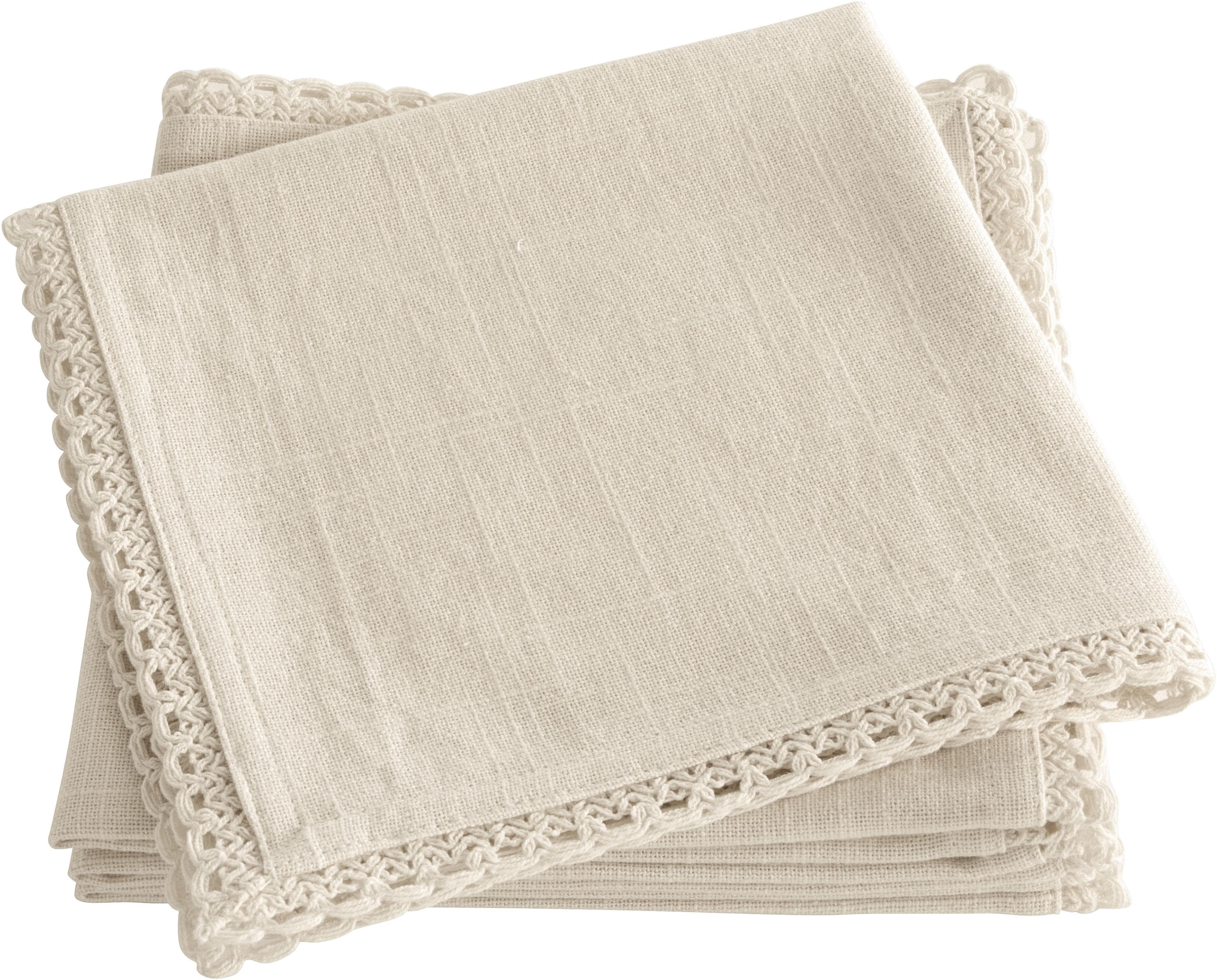 OTTO HOME Stoffserviette 4er-Set Baumwolle Taupe