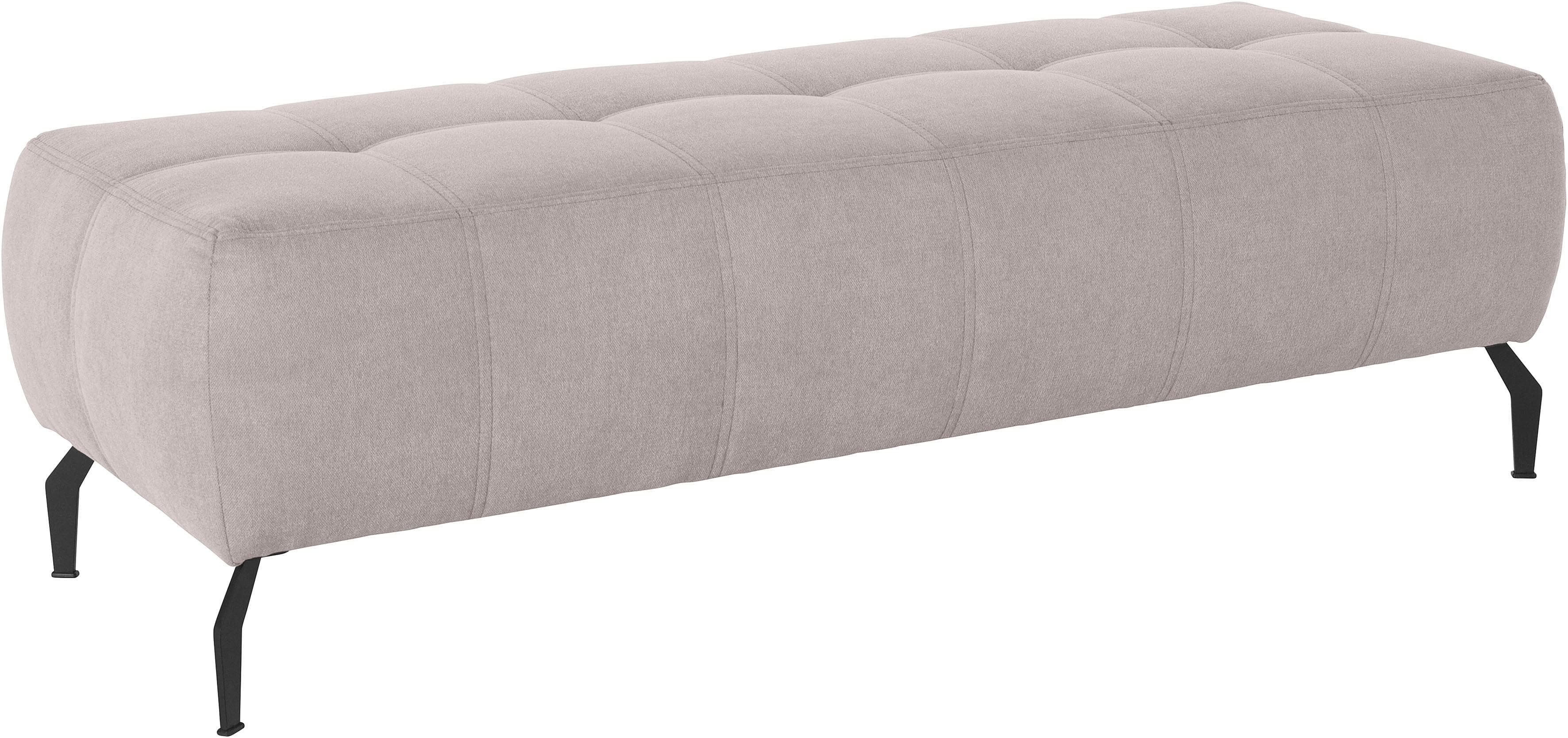 DOMO COLLECTION Hocker Trento Taupe Microfaser
