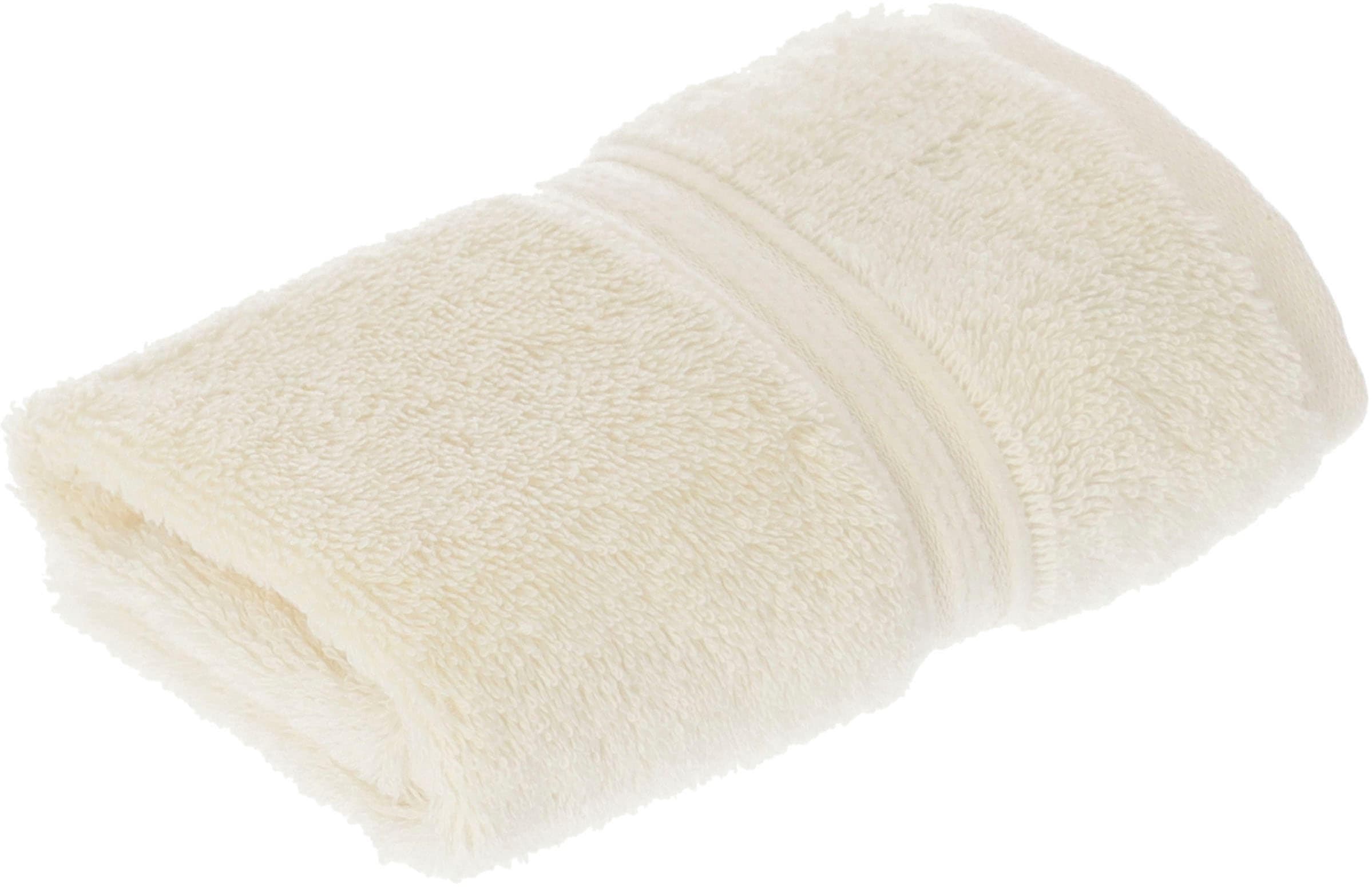 VOSSEN Seiftuch Belief Ivory 30x30cm Webfrottier 3-tlg