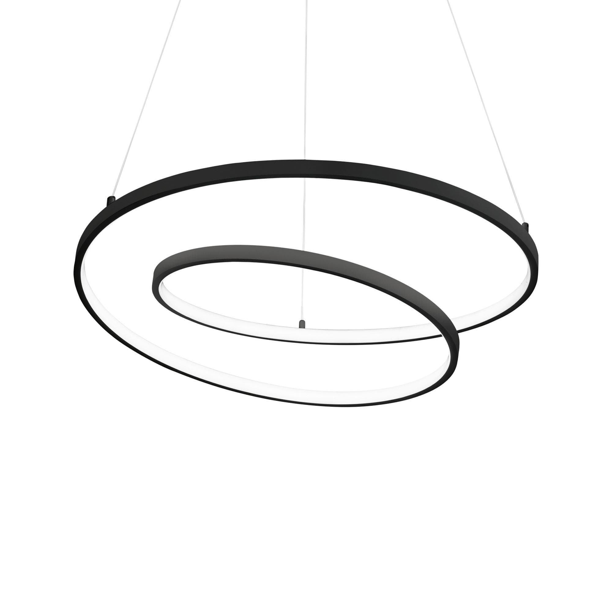 Ideal Lux Oz LED-Hängeleuchte Ø 80 cm Schwarz