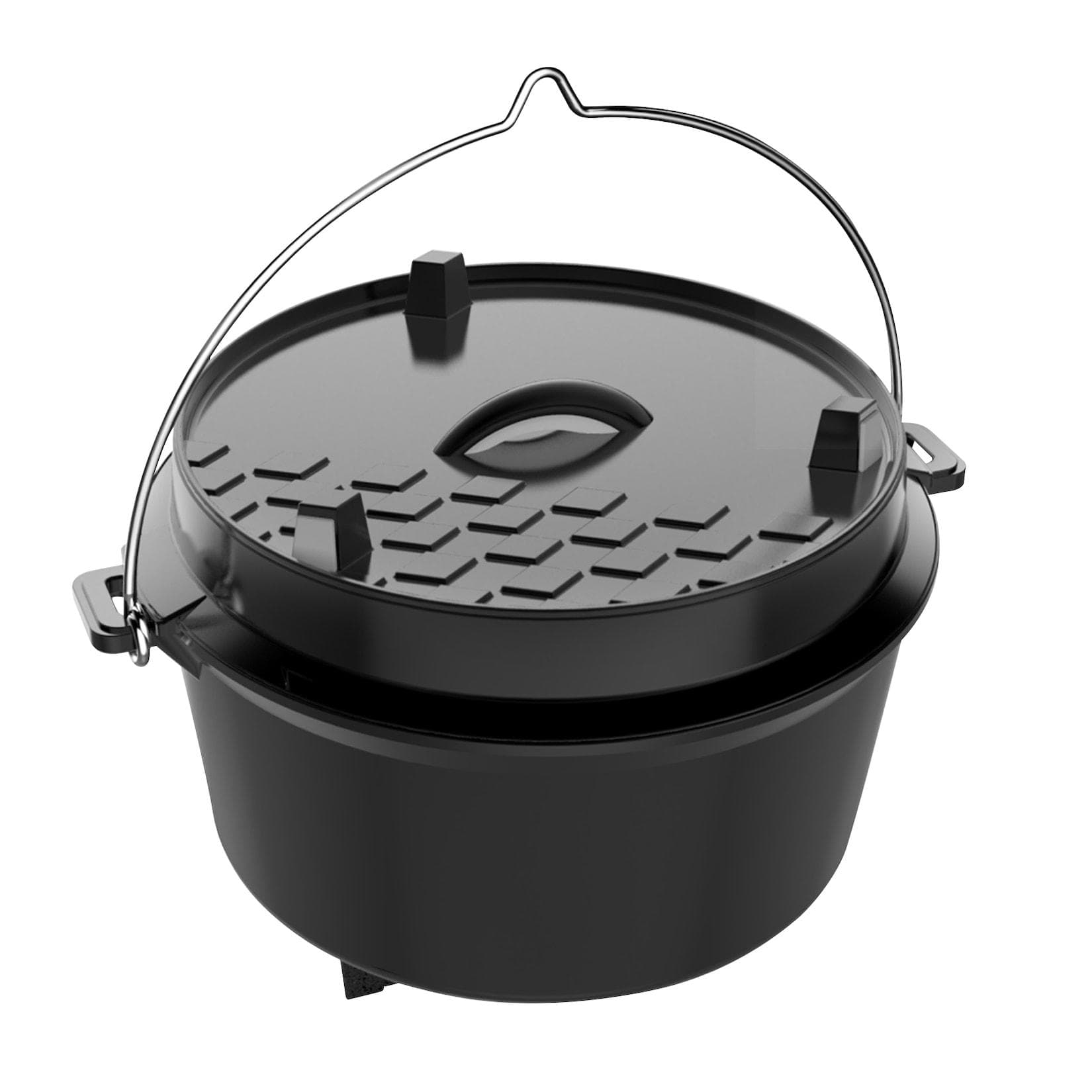 Tepro Grilltopf Dutch Oven L Schwarz Gusseisen 12 Liter