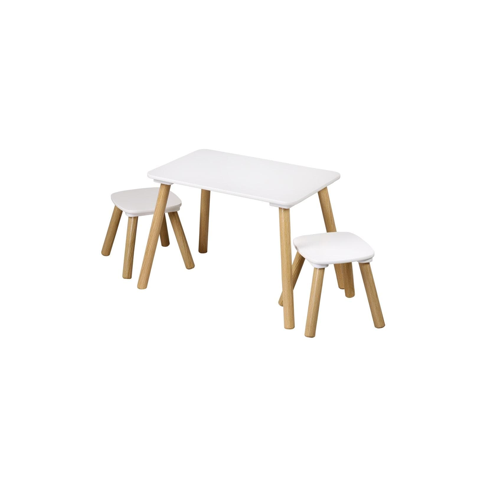 KESPER Kindertisch mit 2 Hockern Weiß FSC