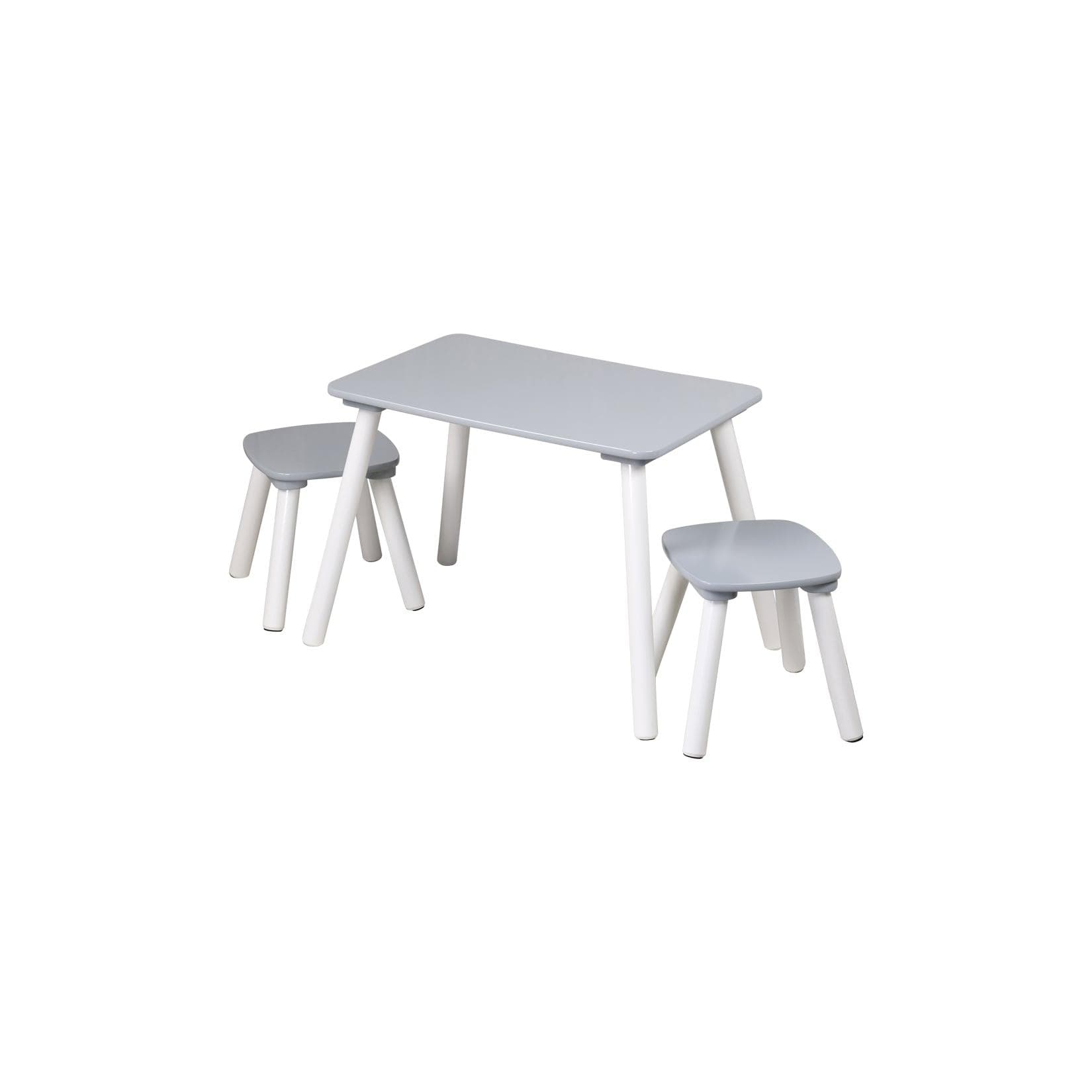 KESPER Kindertisch mit 2 Hockern grau FSC