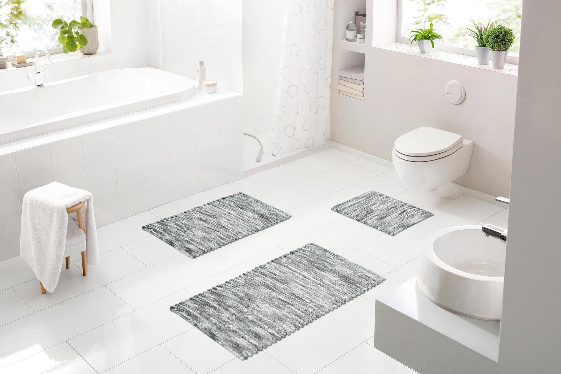 GRUND Leonie Badematte Anthrazit Chenille 50x60cm