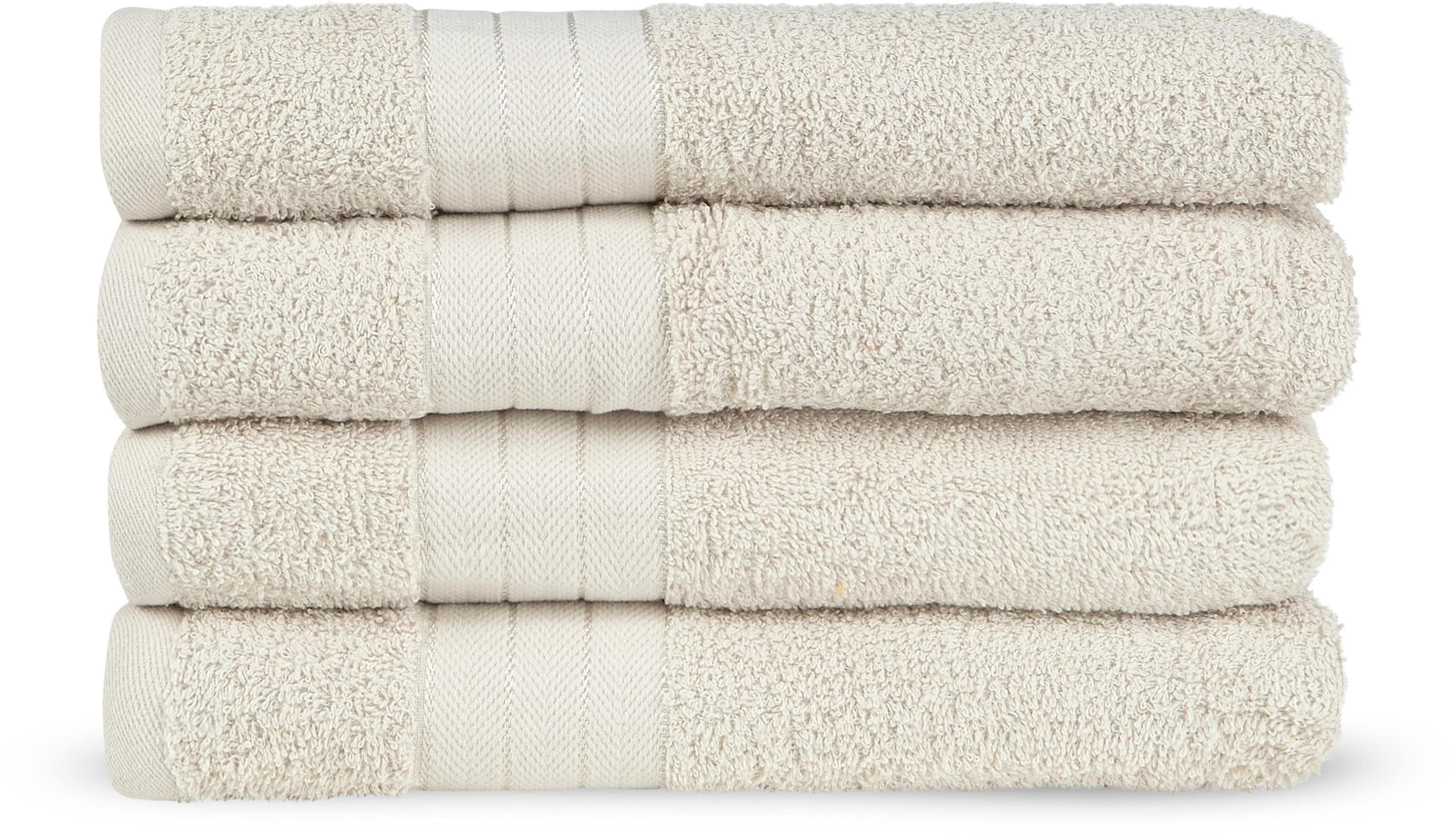 EMOTION Handtücher Set 4-tlg. Beige Frottee 50x100cm