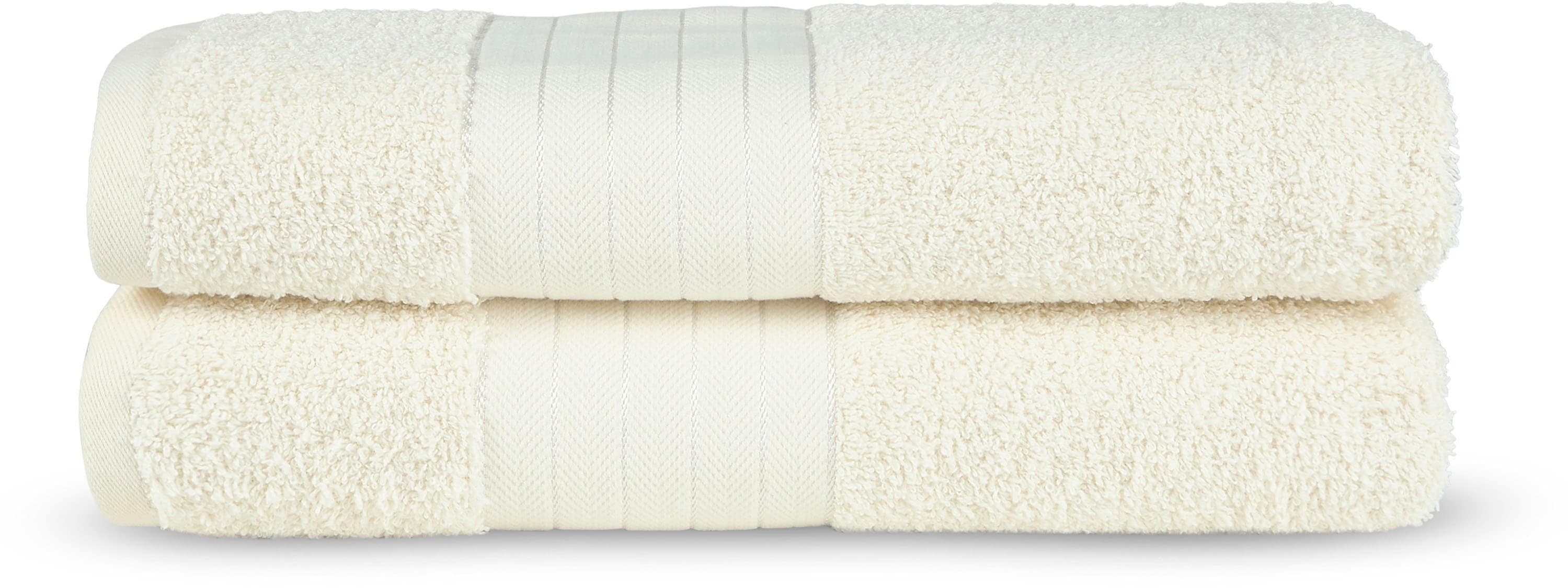 Good Morning Badetücher 2er Set Beige Frottee 500 GSM