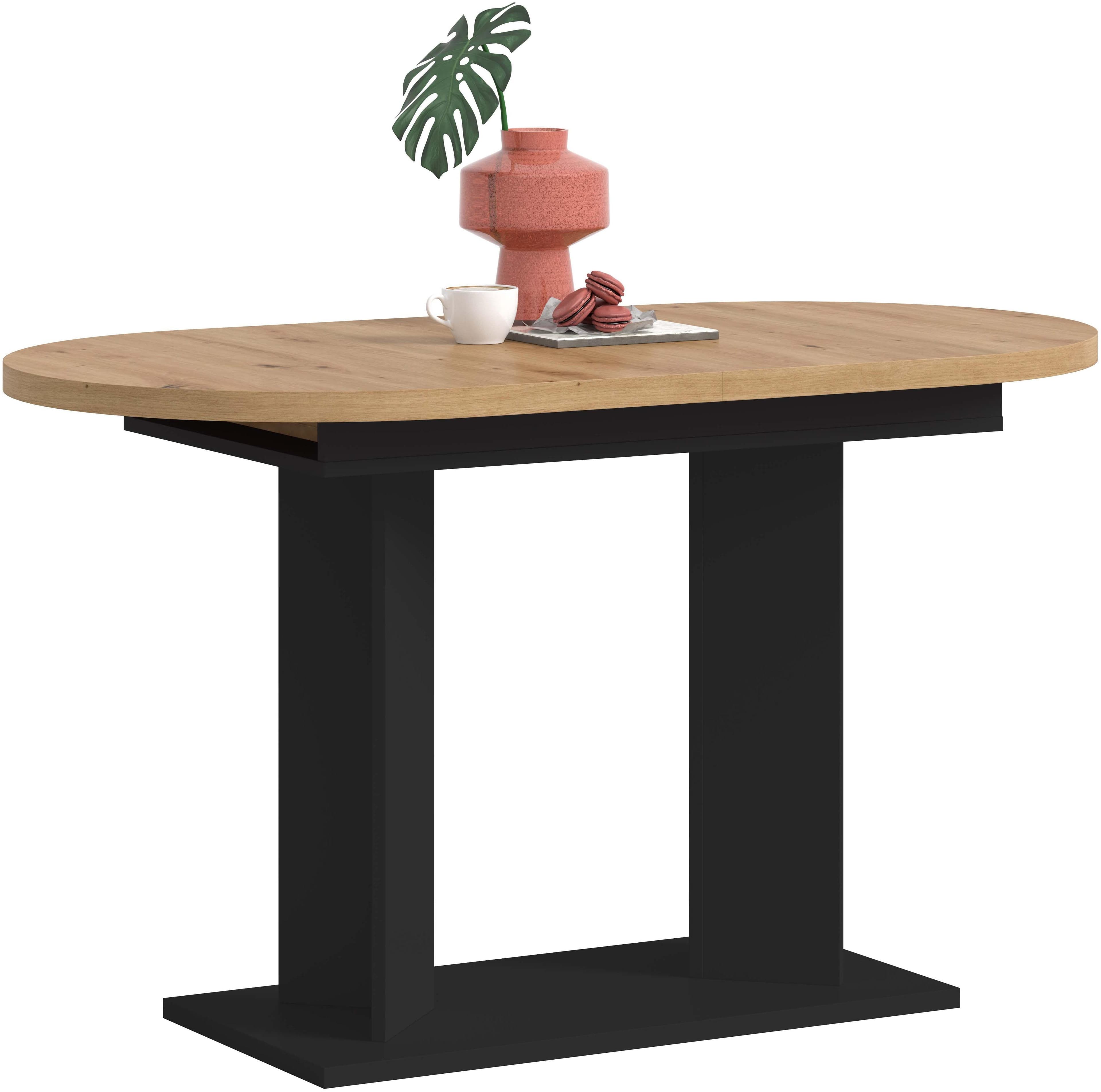 Home Affaire Esstisch Oval Schwarz Eiche Nachbildung