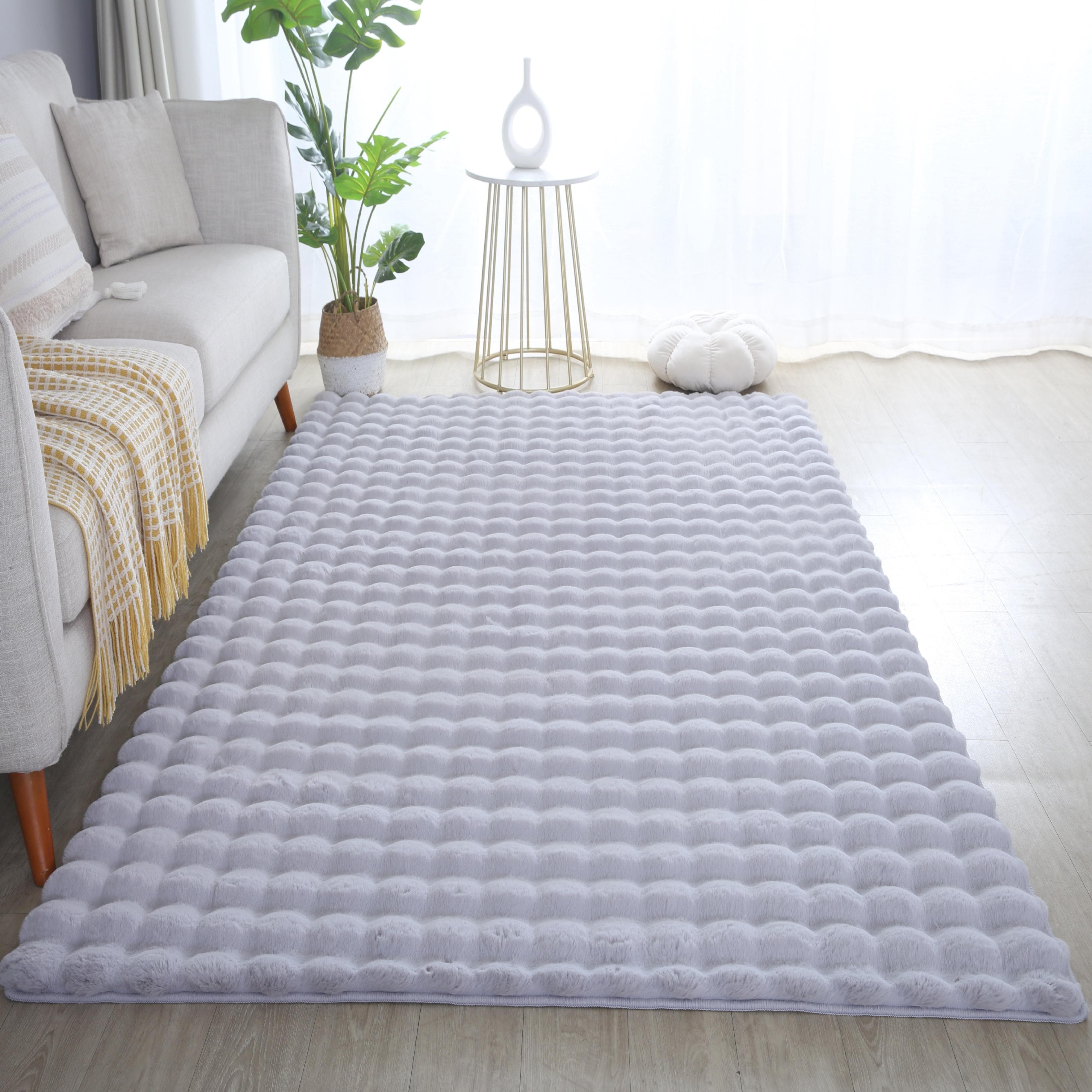 AYYILDIZ AMBIANCE 5110 Hochflor-Teppich Silber Polyester