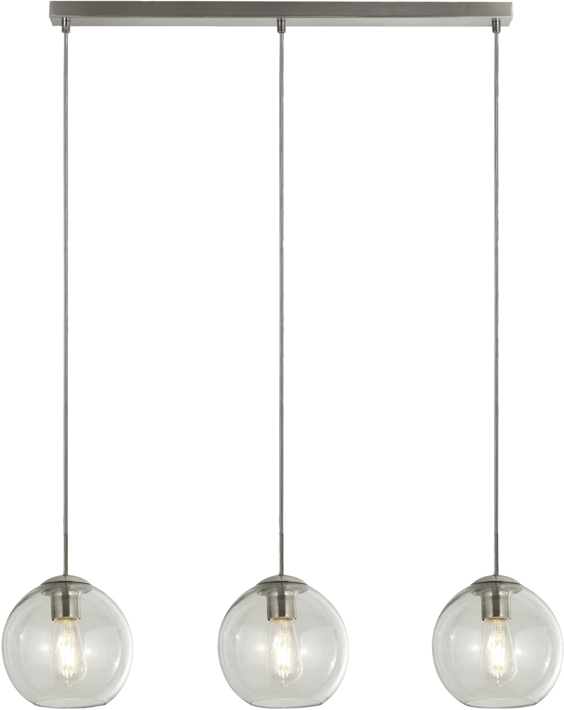 SEARCHLIGHT Pendelleuchte Balls 3Lt Chrommetall & Glas