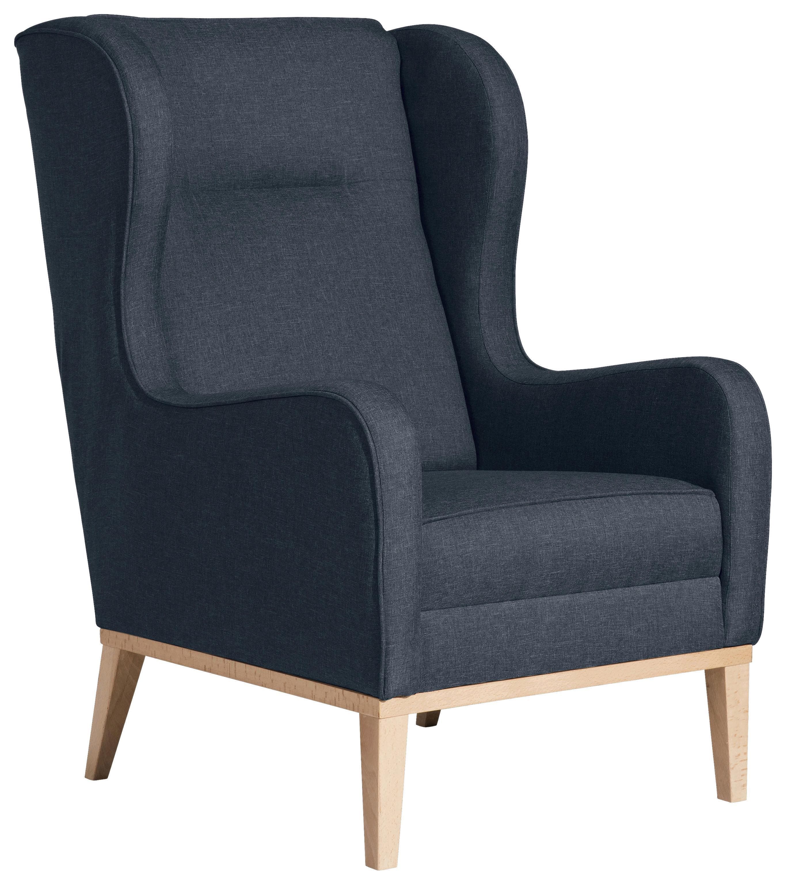 Max Winzer OHRENSESSEL ANGELO Dunkelblau Textil