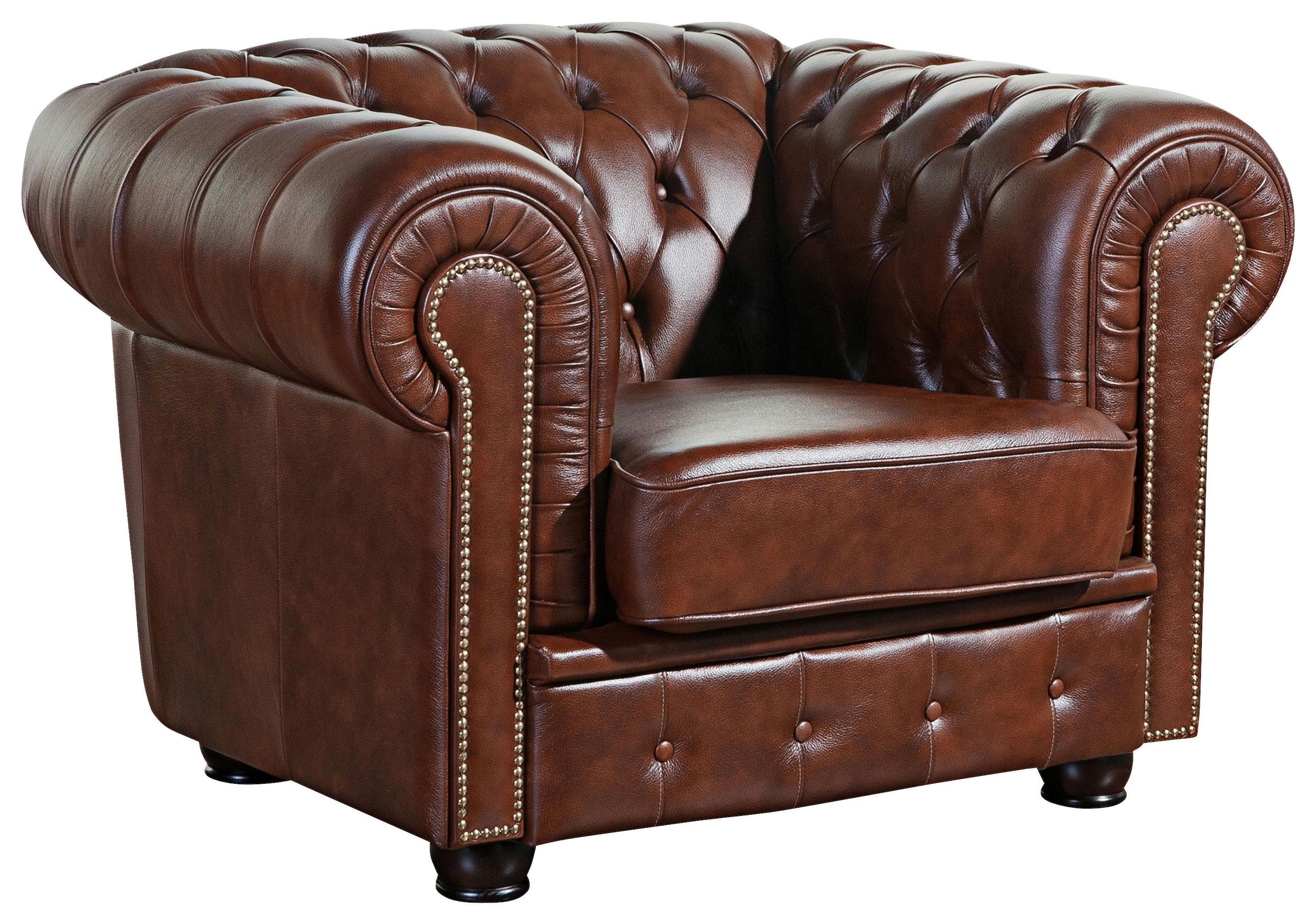 Max Winzer Chesterfield-Sessel Norwin Braun