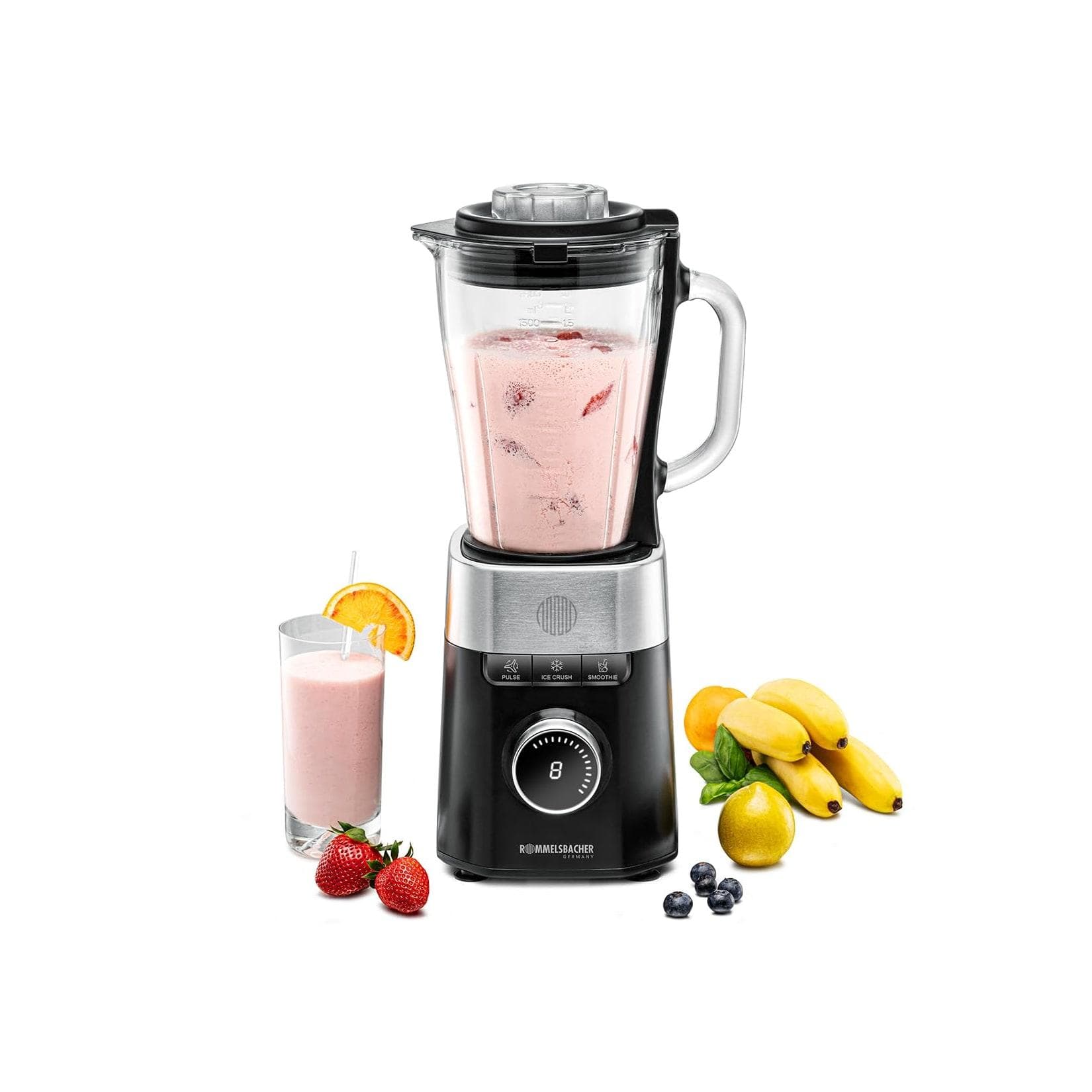 Rommelsbacher Standmixer MX 1260 Schwarz/Edelstahl 1200 Watt 1,5 Liter